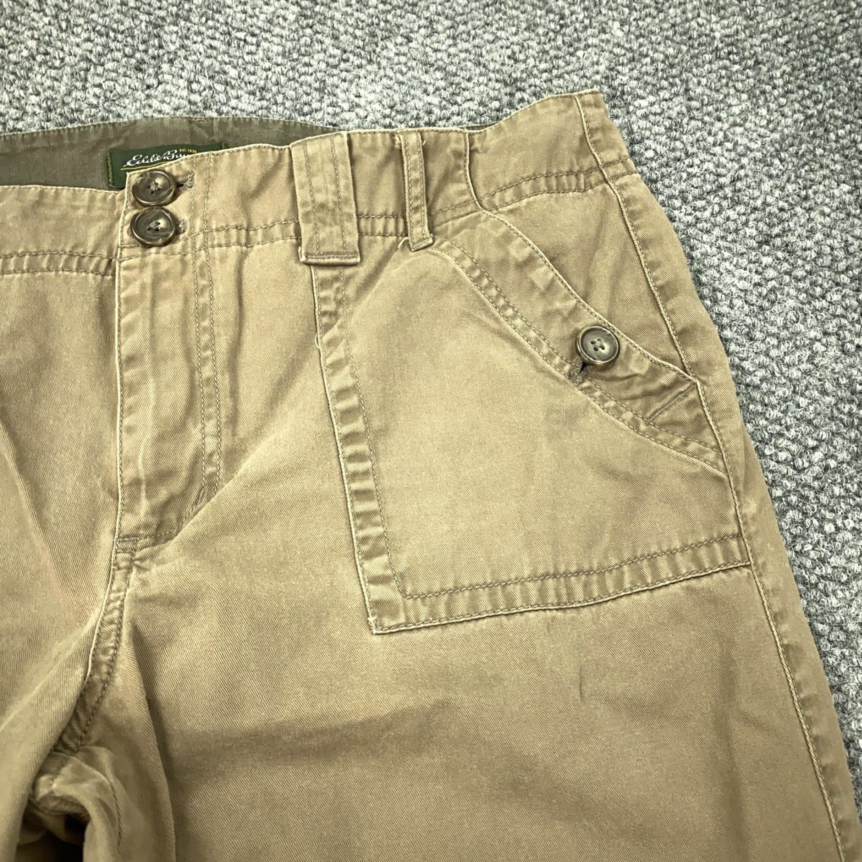 Eddie Bauer Eddie Bauer Pants Women 18 Petite Khaki Wide Leg Chino Casual Pockets Zip Button Twill Size 40" / US 18 - 4 Thumbnail