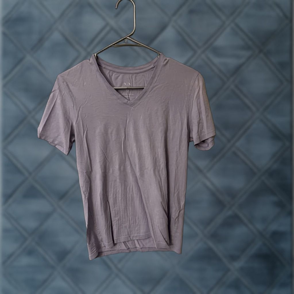 Armani Exchange Armani Exchange A|X Cotton T-shirt Short Sleeve Women Purple Size XS Slim Solid Size XS / US 0-2 / IT 36-38 - 1 Thumbnail