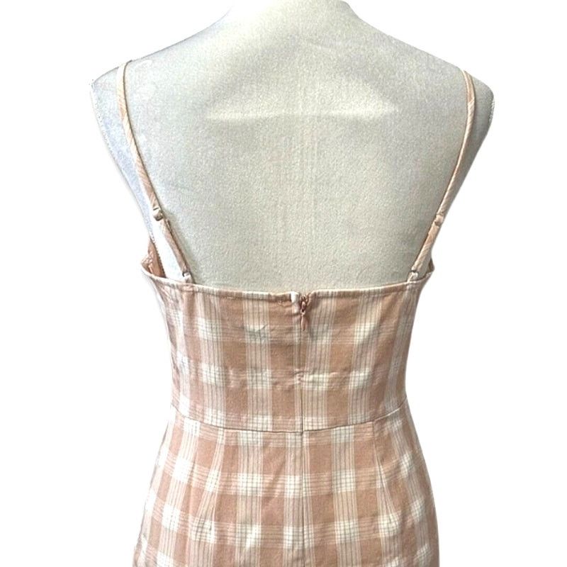 Other BP. Sundress Square Neckline Mini Plaid Pink W L NWOT Size L / US 10 / IT 46 - 4 Thumbnail