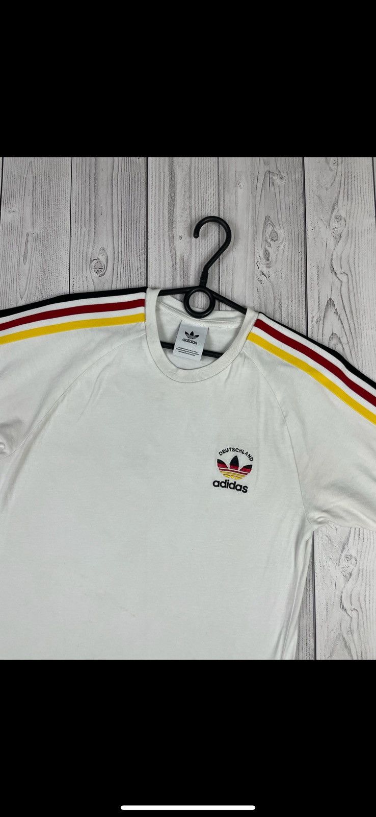 Adidas Adidas Deutschland Germany soccer tee rare striped logo Size US M / EU 48-50 / 2 - 2 Thumbnail