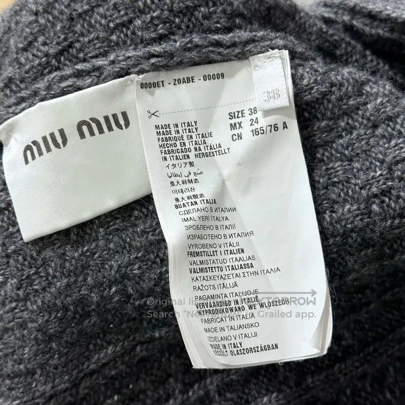 Miu Miu Miu Miu 38 Dark gray wool cardigan coat Size M / US 6-8 / IT 42-44 - 5 Thumbnail