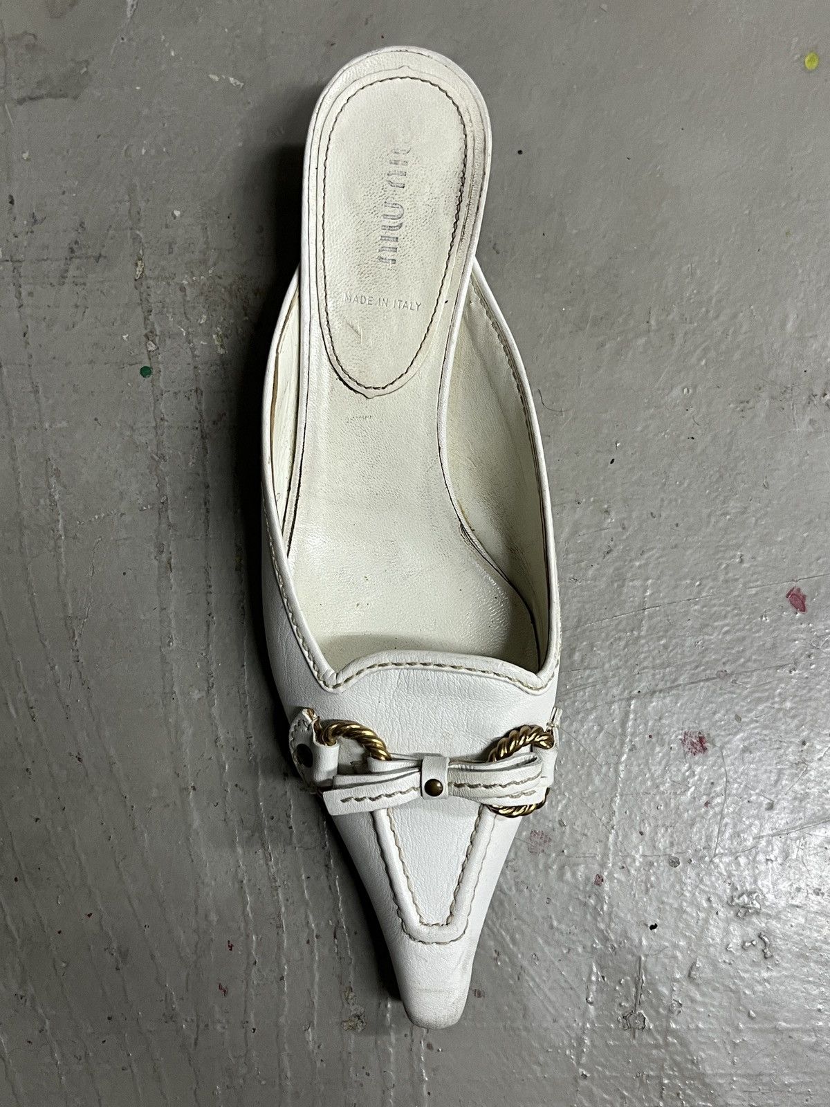 Prada 2000’ Miu Miu Kitten Heels Mules Pointed Toe Size 38 Size US 8 / IT 38 - 6 Thumbnail