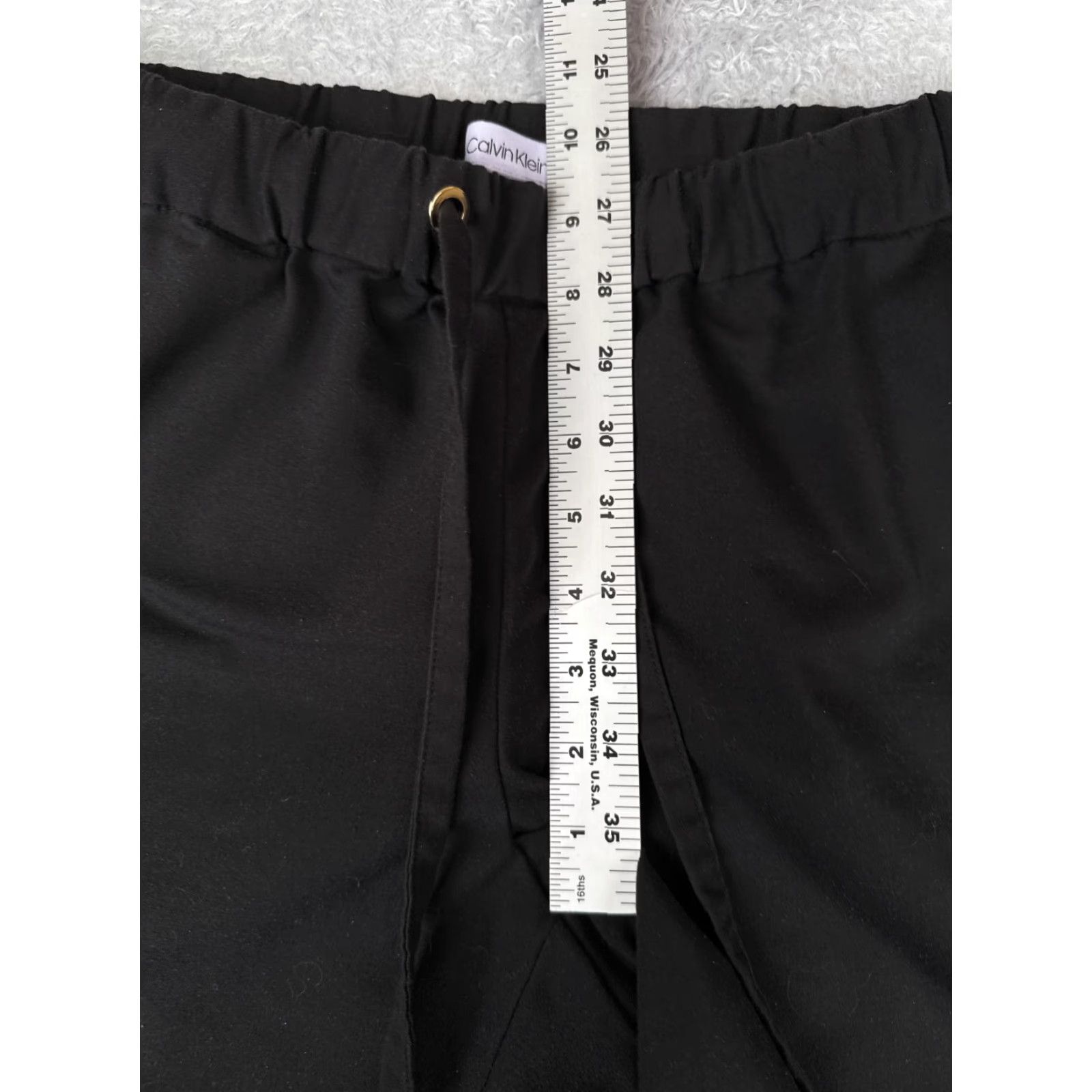 Calvin Klein Calvin Klein Women's Cargo Pants Medium Black Tapered Knit 30x24 Elastic Waist Size 32" / US 10 / IT 46 - 7 Thumbnail