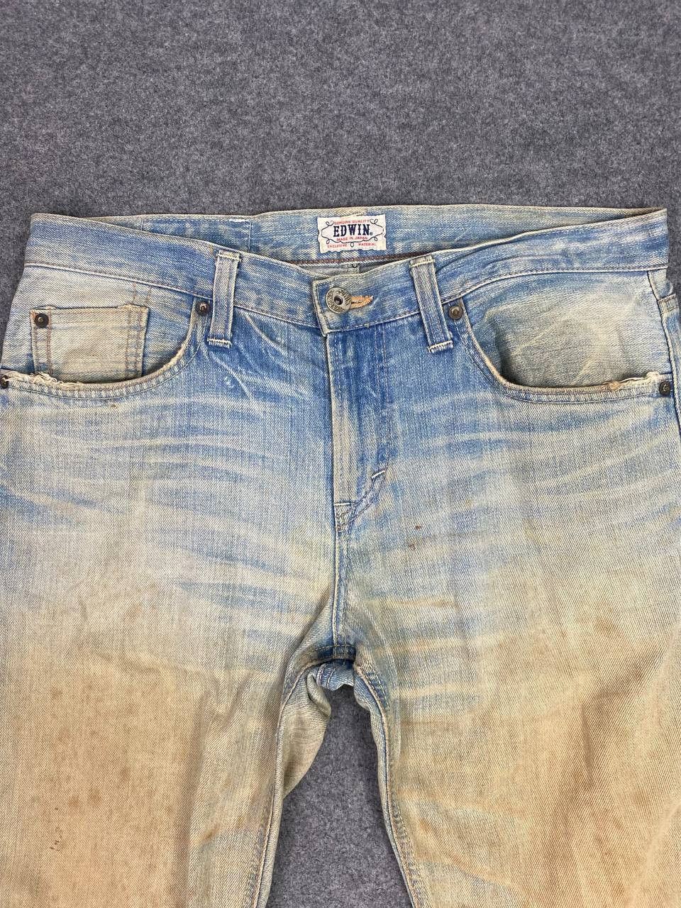 Edwin vintage edwin lightwash distressed denim nice design Size US 36 / EU 52 - 7 Thumbnail