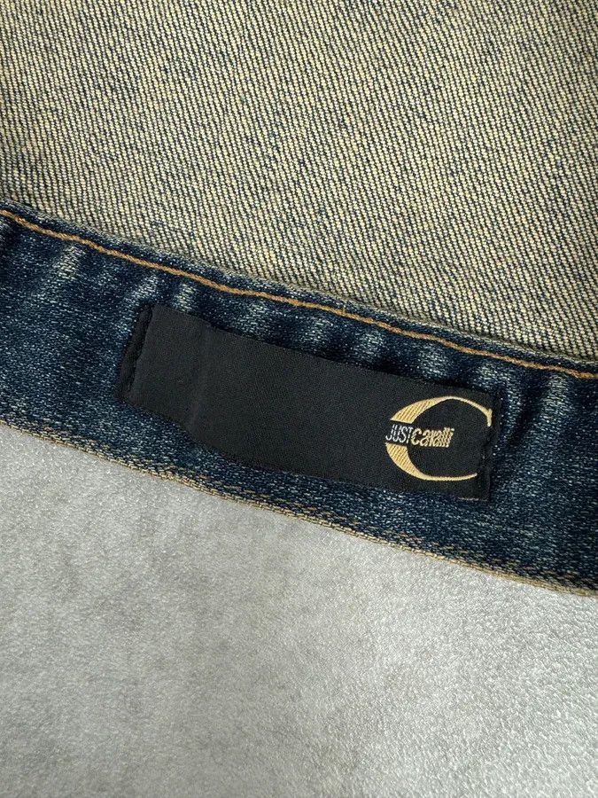 Roberto Cavalli 2000s Cavalli Blue Studded Denim Jacket Size US M / EU 48-50 / 2 - 12 Thumbnail