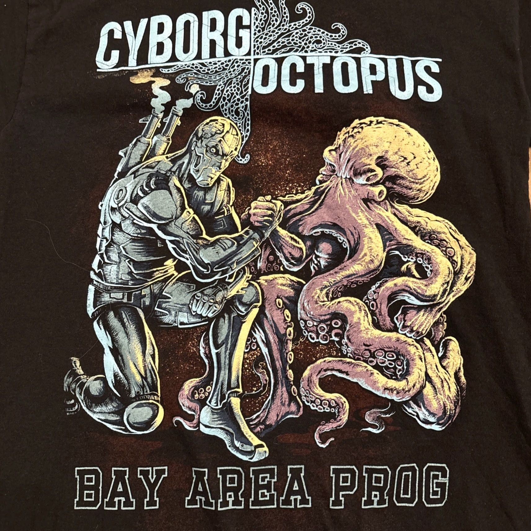 Gildan Cyborg Octopus I Fight for My Friends T Shirt Size M Sold Out Rare Heavy Metal Size US M / EU 48-50 / 2 - 2 Thumbnail