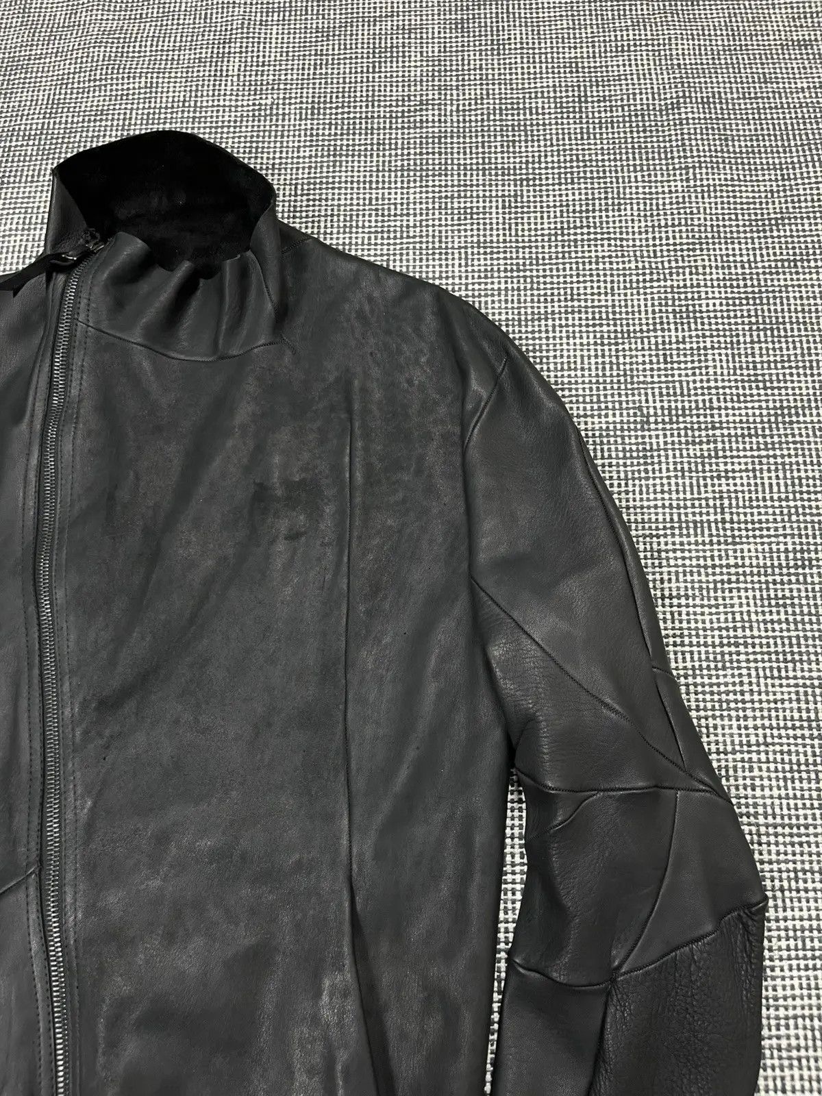 Leon Emanuel Blanck Faded black Leon Emanuel Blanck distortion leather jacket Size US M / EU 48-50 / 2 - 7 Thumbnail