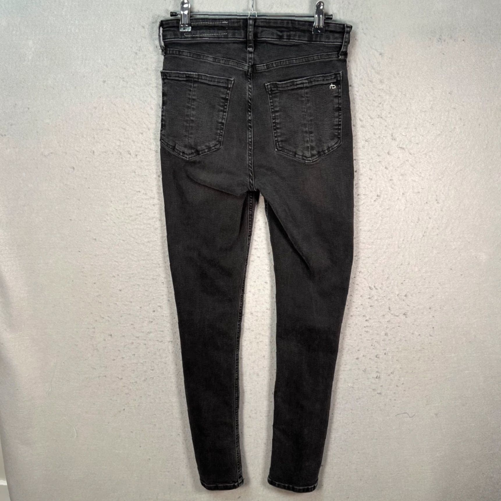 Rag & Bone rag & bone Womens 27 Nina High-Rise Skinny Jeans Black Denim Stretch Jeans Womens BMI 27 Skinny Mens? Size 27" / US 4 / IT 40 - 2 Thumbnail