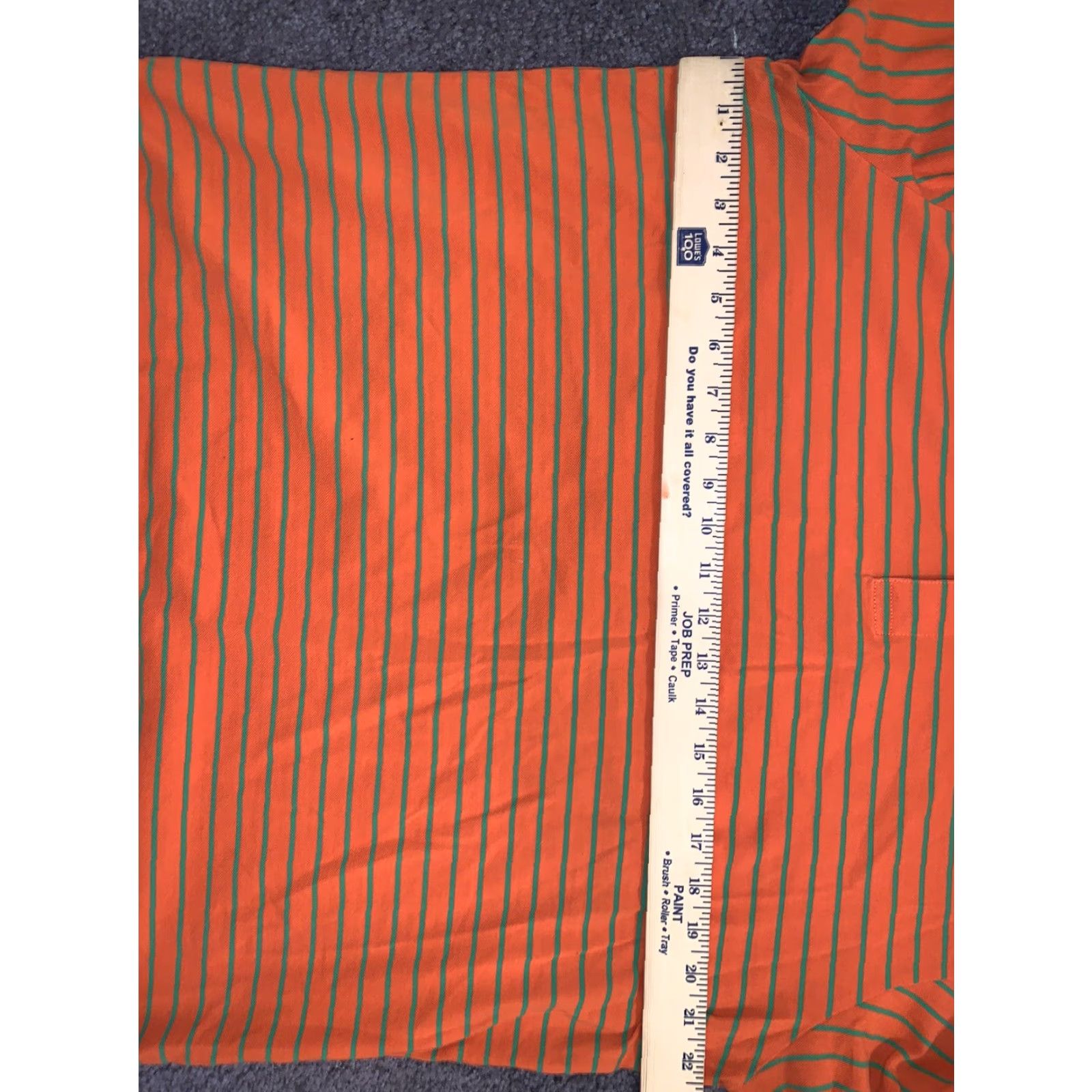 Ralph Lauren Polo Golf Ralph Lauren Polo Orange Striped Short Sleeve Cotton L Mens Shirt - Regular Fit, Embroidered Logo, Collared, 100% Pima Cotton Size US L / EU 52-54 / 3 - 4 Thumbnail