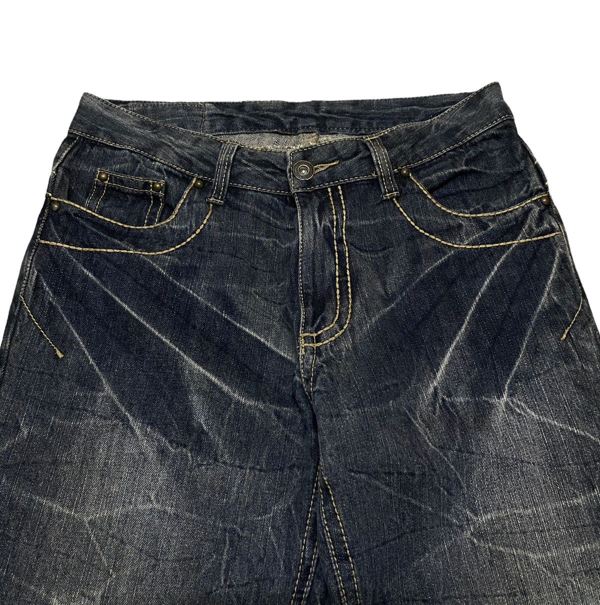 If Six Was Nine Very Rare Design Vintage Japanese Brand Sunbric Jeans 1990s Size US 34 / EU 50 - 3 Thumbnail