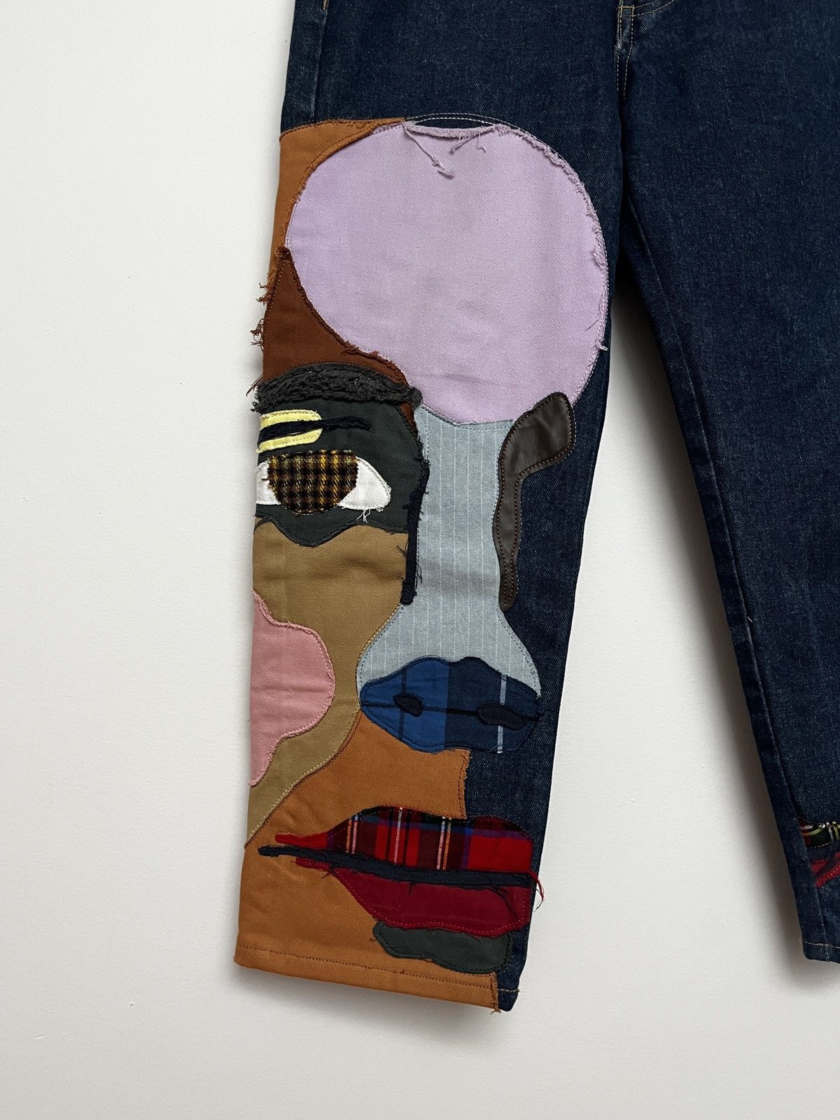KidSuper Kid Super FW21 Stitched Face Jeans (unisex) Size US 30 / EU 46 - 3 Thumbnail