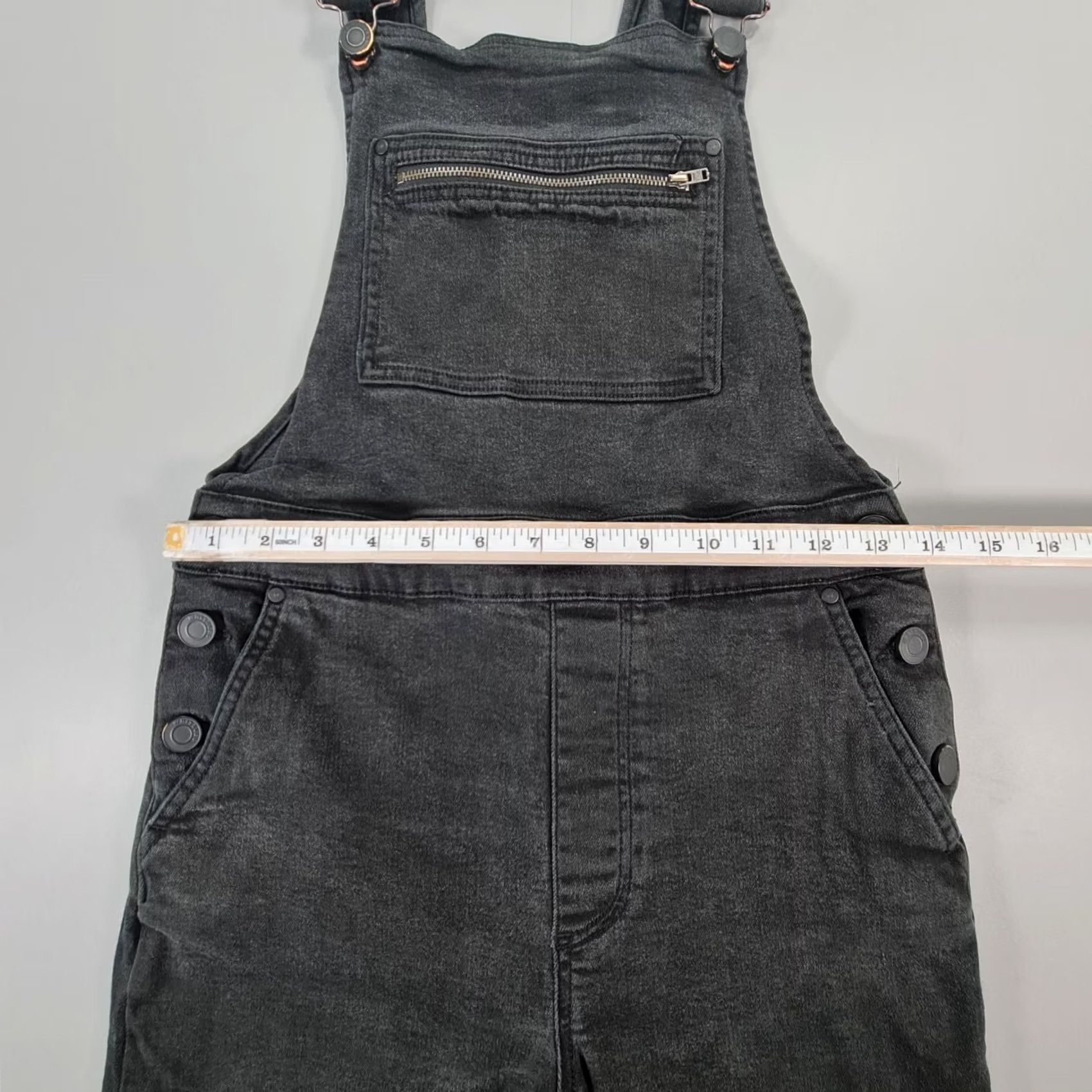 Whistles Whistles Denim Dungarees Black 27 Sleeveless Overalls Womens Regular Dungaree Cotton Blend Pockets Modern City 90s Theme Womens Size 27" / US 4 / IT 40 - 7 Thumbnail