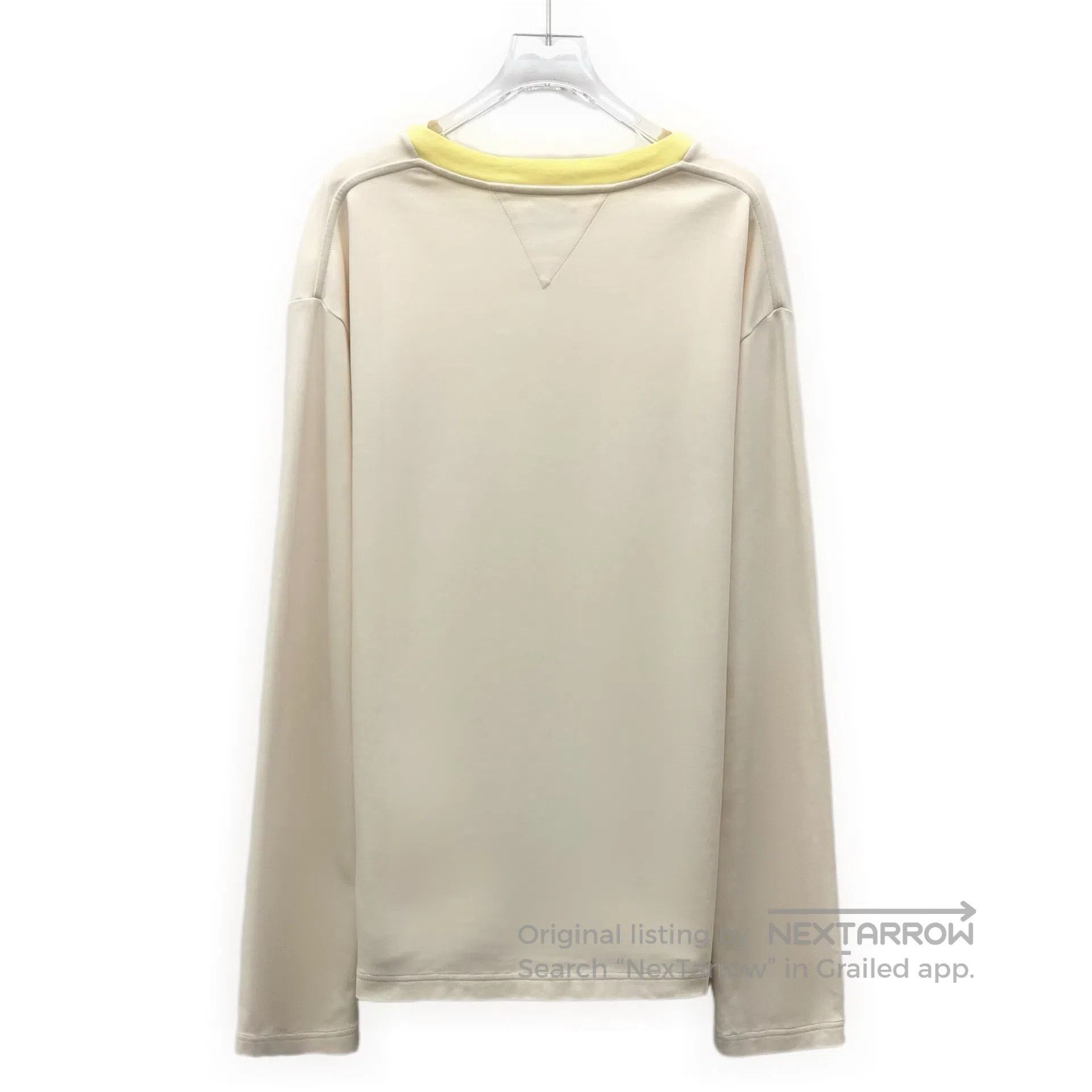 Bottega Veneta Bottega Veneta Nude cotton round-neck long-sleeve knit top Size L / US 10 / IT 46 - 2 Thumbnail
