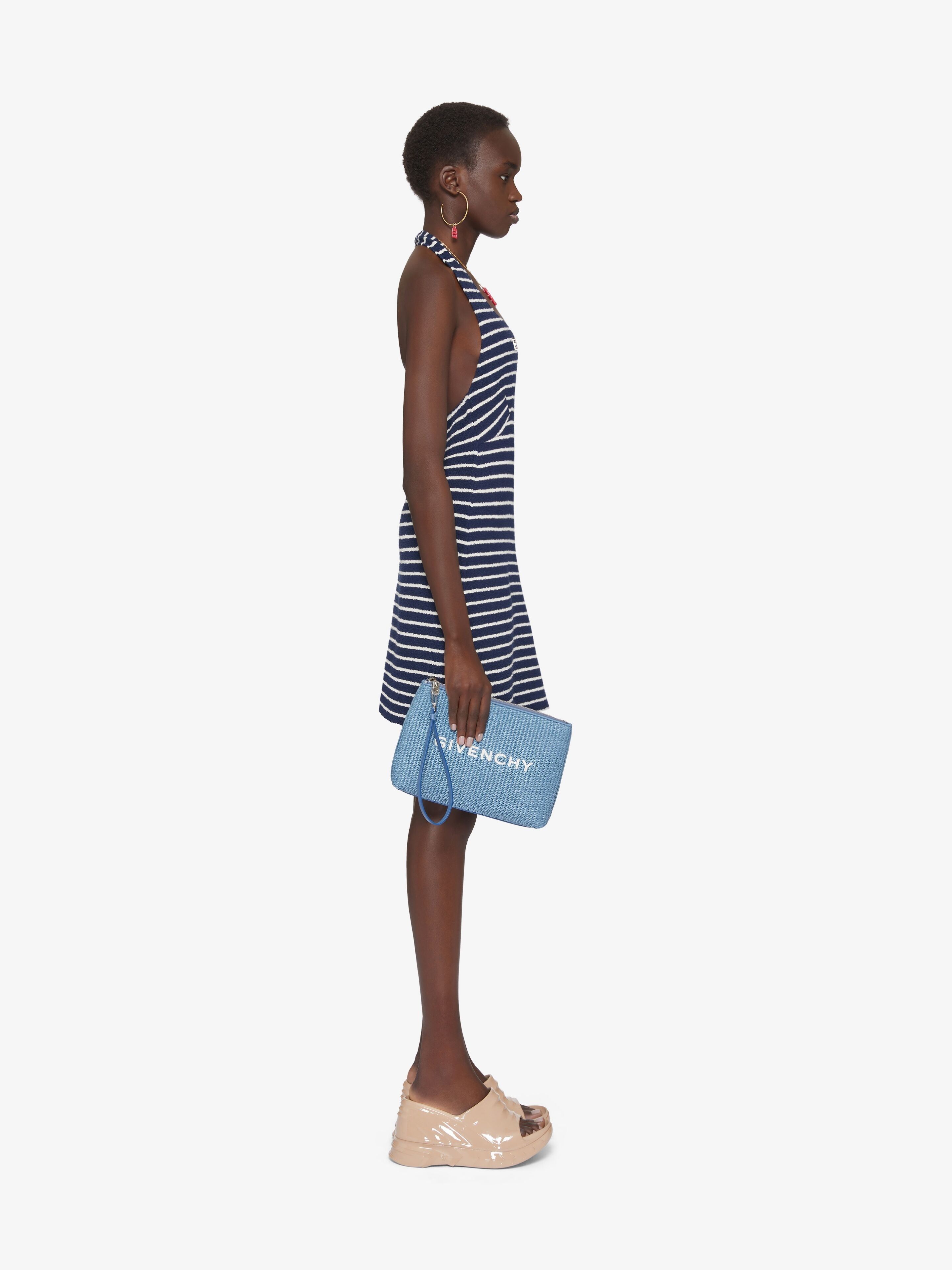 Givenchy o1w1db10825 Halter Neck Towelling Dress in Blue/White Size XXS / US 00 / IT 34 - 3 Thumbnail