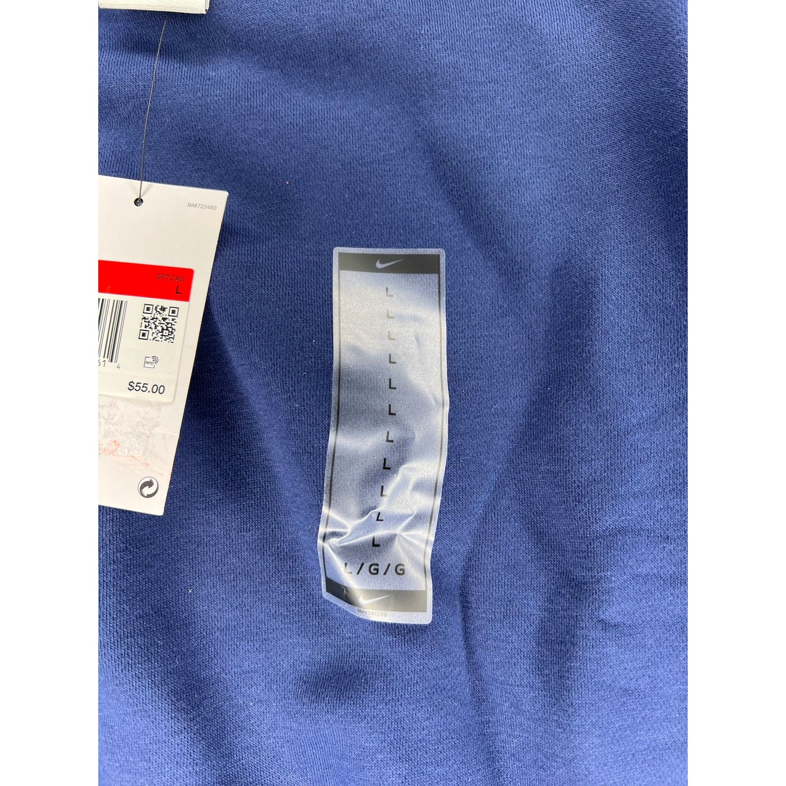 Nike Nike Solo Swoosh Sweatshirt Blue Brushed Fleece Crewneck Size US L / EU 52-54 / 3 - 6 Thumbnail