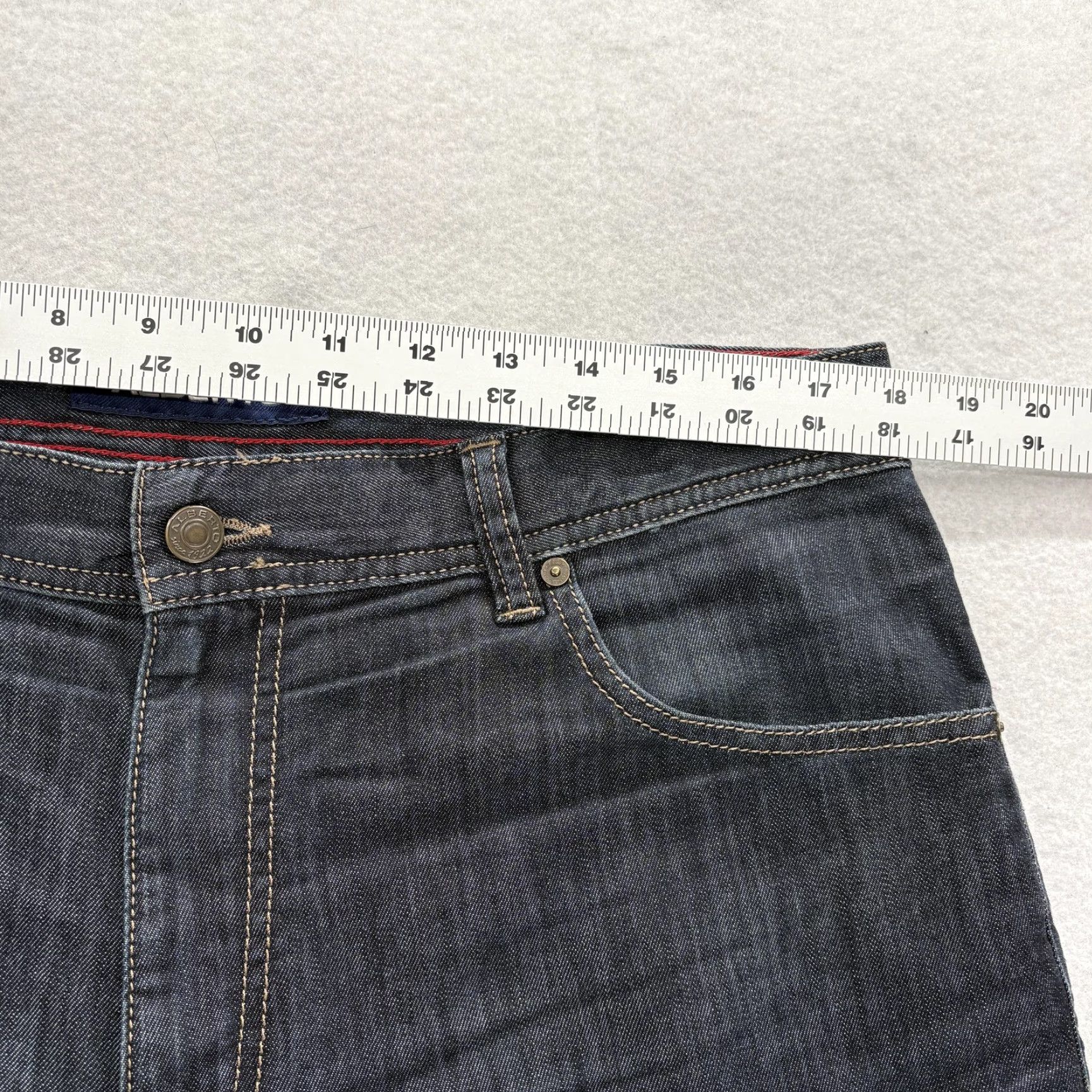 Vintage Alberto Stone Modern Fit Jeans Mens 36x32 Blue Dark Wash Regular Stretch Denim Jeans Wide Range Updated 90s Theme Mens Size US 36 / EU 52 - 6 Thumbnail