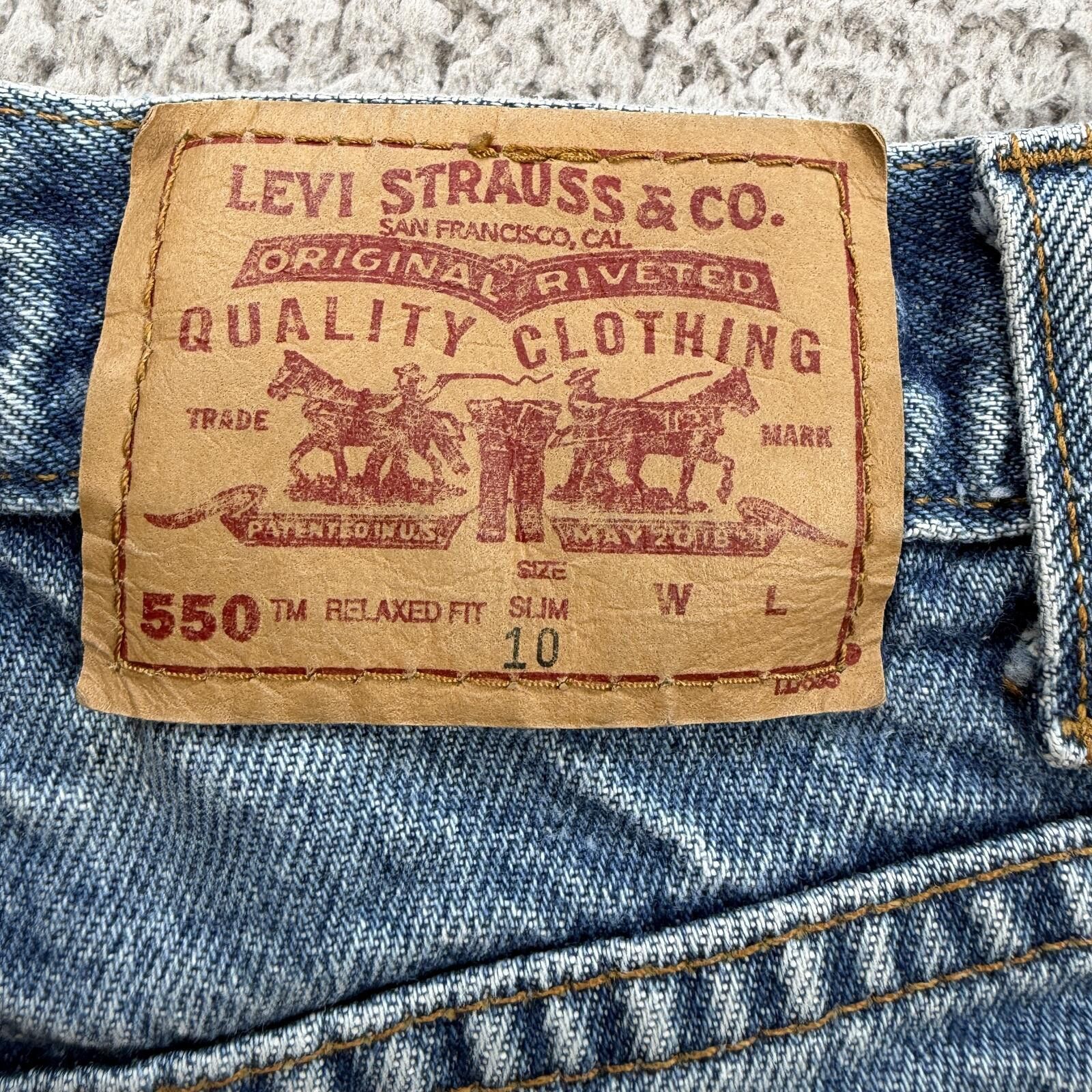 Levi's Levis 550 Relaxed Fit Slim Light Wash Jeans Youth 10 Y2K Size US 26 / EU 42 - 6 Thumbnail