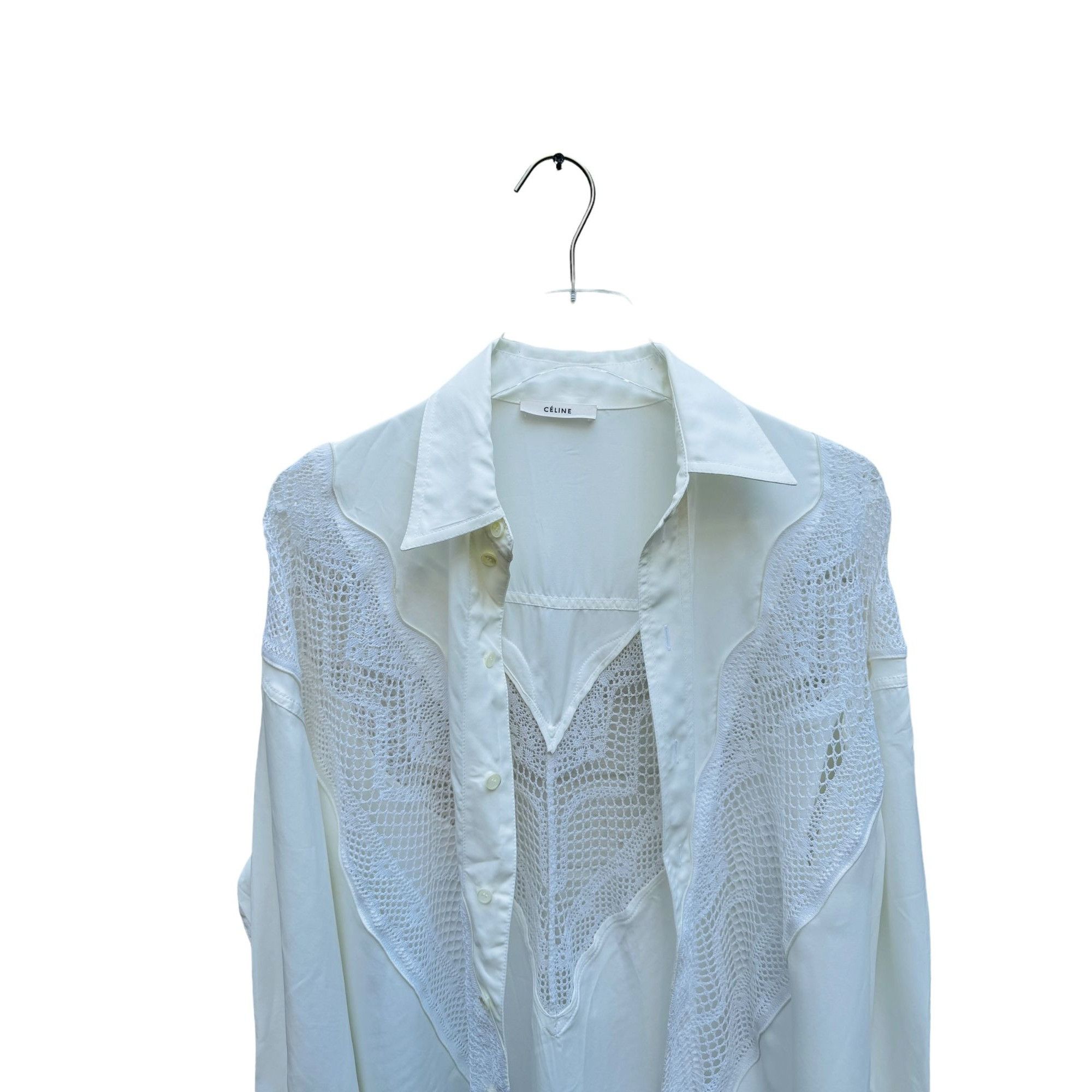Celine Phoebe Philo SS 2018 White Button down shirt Size XS / US 0-2 / IT 36-38 - 3 Thumbnail