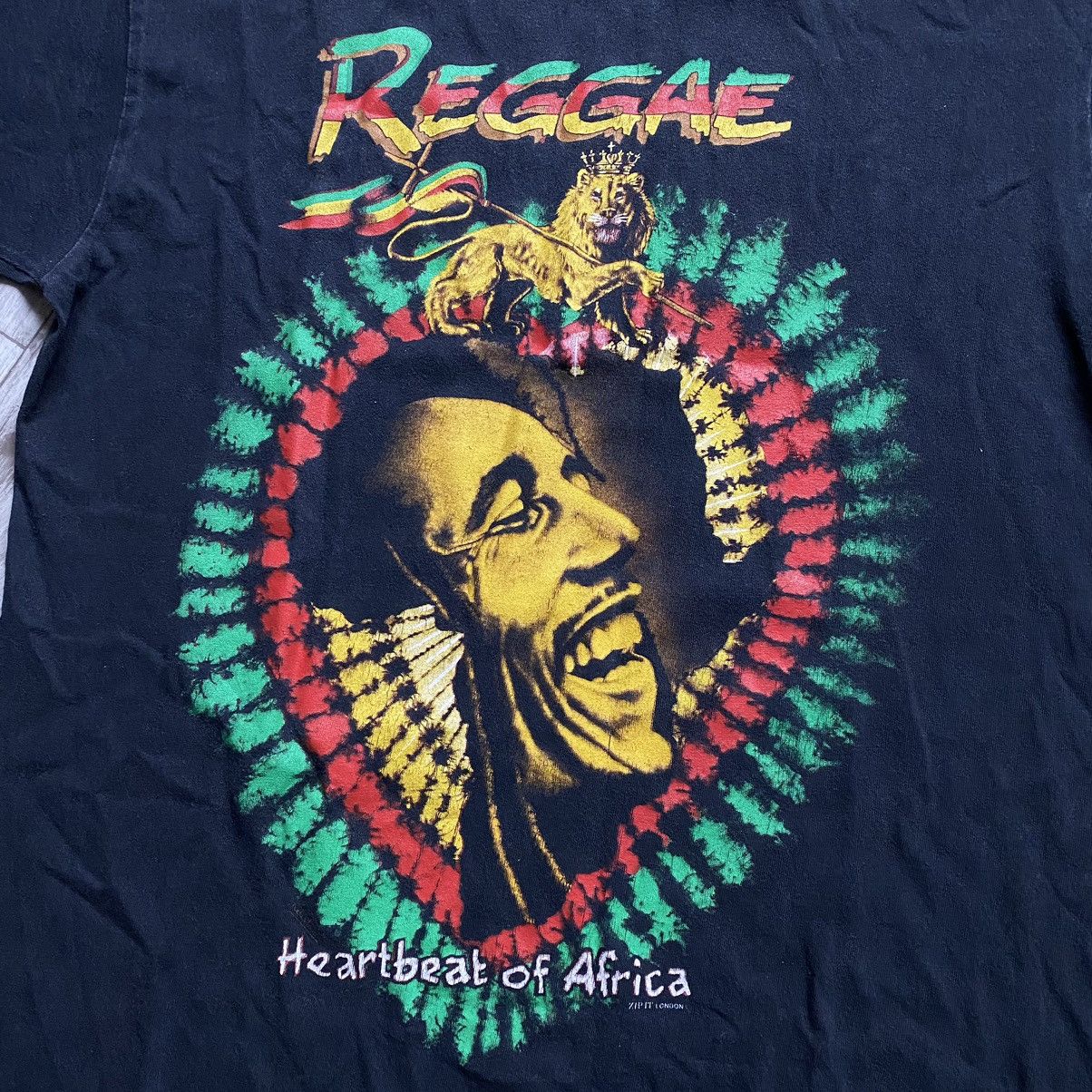 Band Tees × Vintage VINTAGE BOB MARLEY REGGAE AFRICA LION T SHIRT Size US M / EU 48-50 / 2 - 2 Thumbnail