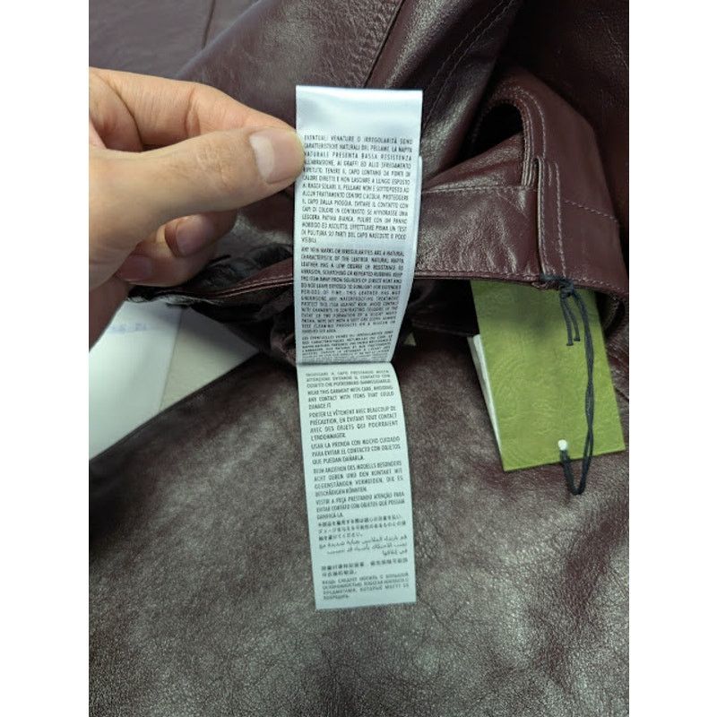 Gucci o1rshd1 Soft Leather Pants in Bordeaux Size US 32 / EU 48 - 22 Thumbnail