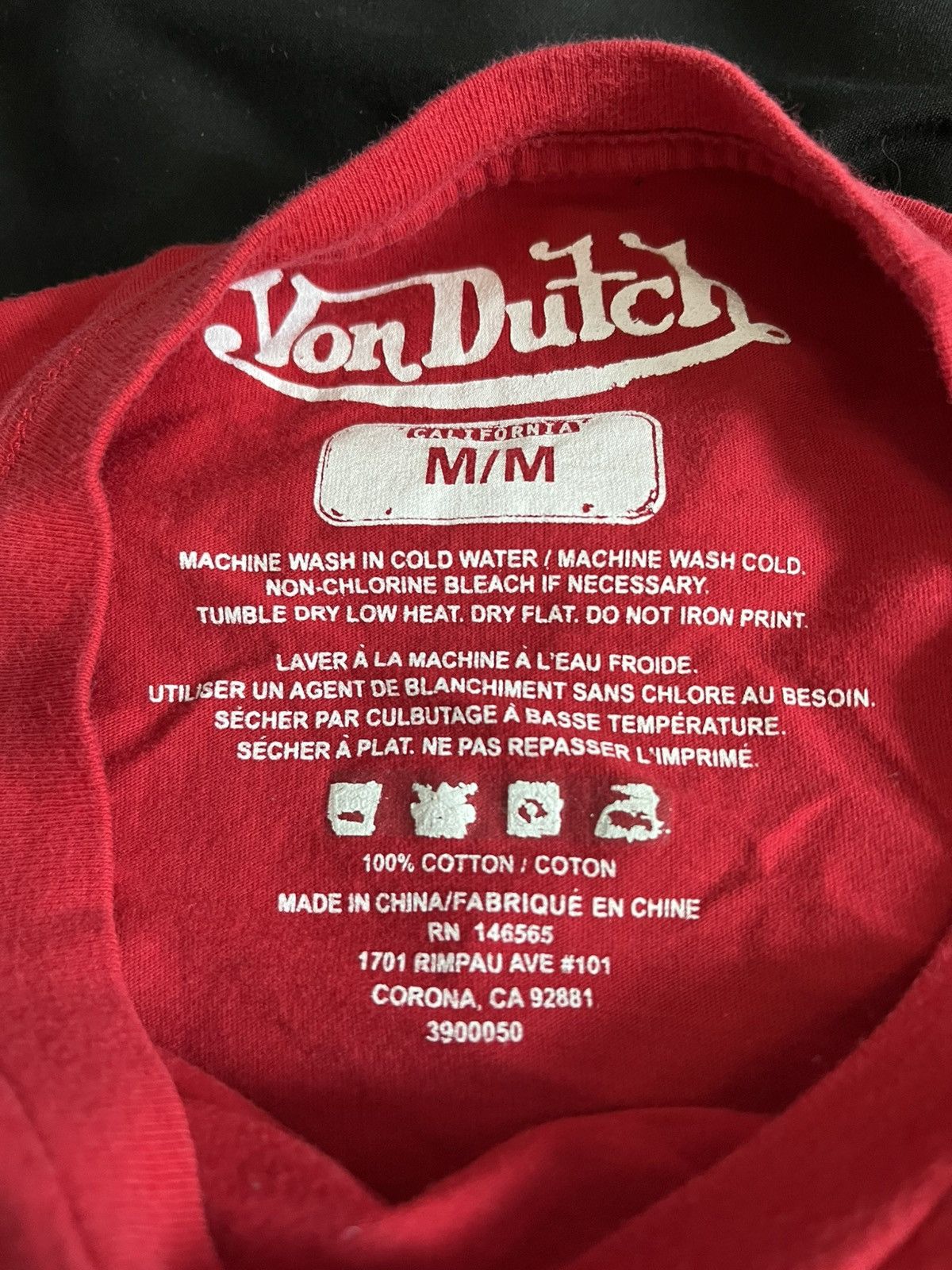 Von Dutch Vintage-Inspired Von Dutch Red Graphic Tee - Y2K Streetwear Size US M / EU 48-50 / 2 - 2 Thumbnail