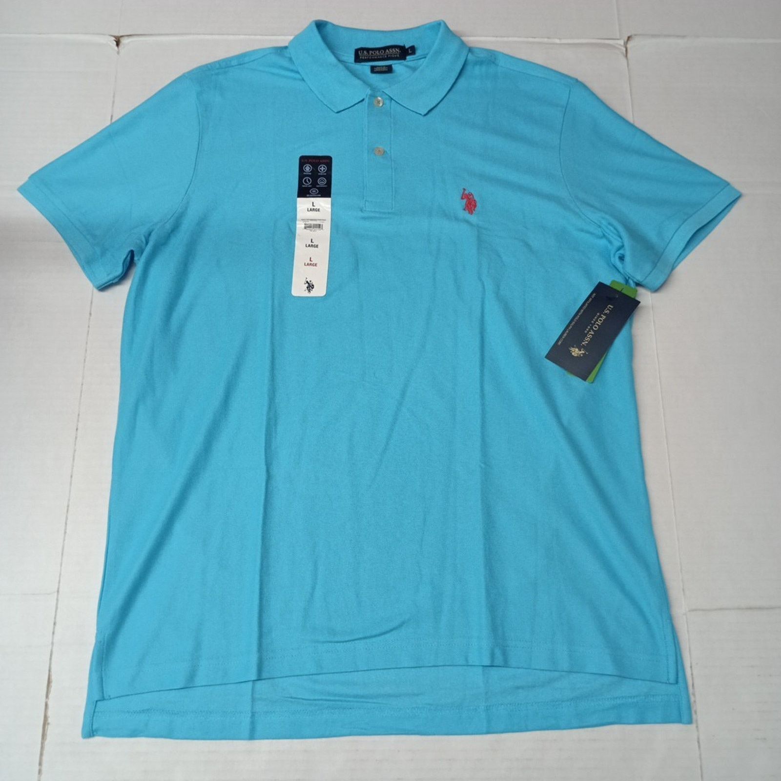 U.S. Polo Assn. U.S. Polo Assn. Polo Shirt Men's Size L River Blue Stretch Size US L / EU 52-54 / 3 - 1 Thumbnail