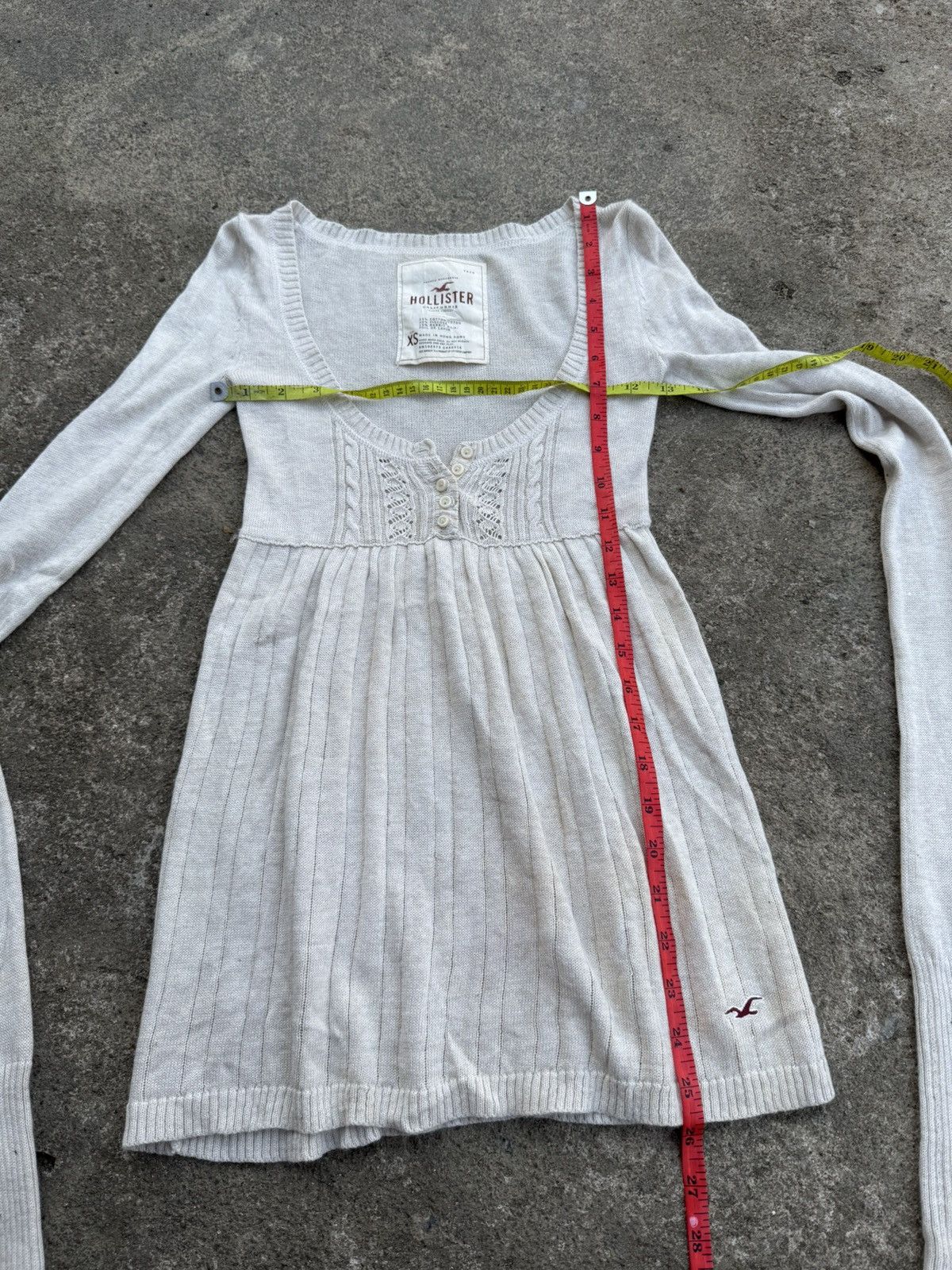 Japanese Brand Y2K Babydoll Cream Hollister Sweater Size XS / US 0-2 / IT 36-38 - 6 Thumbnail