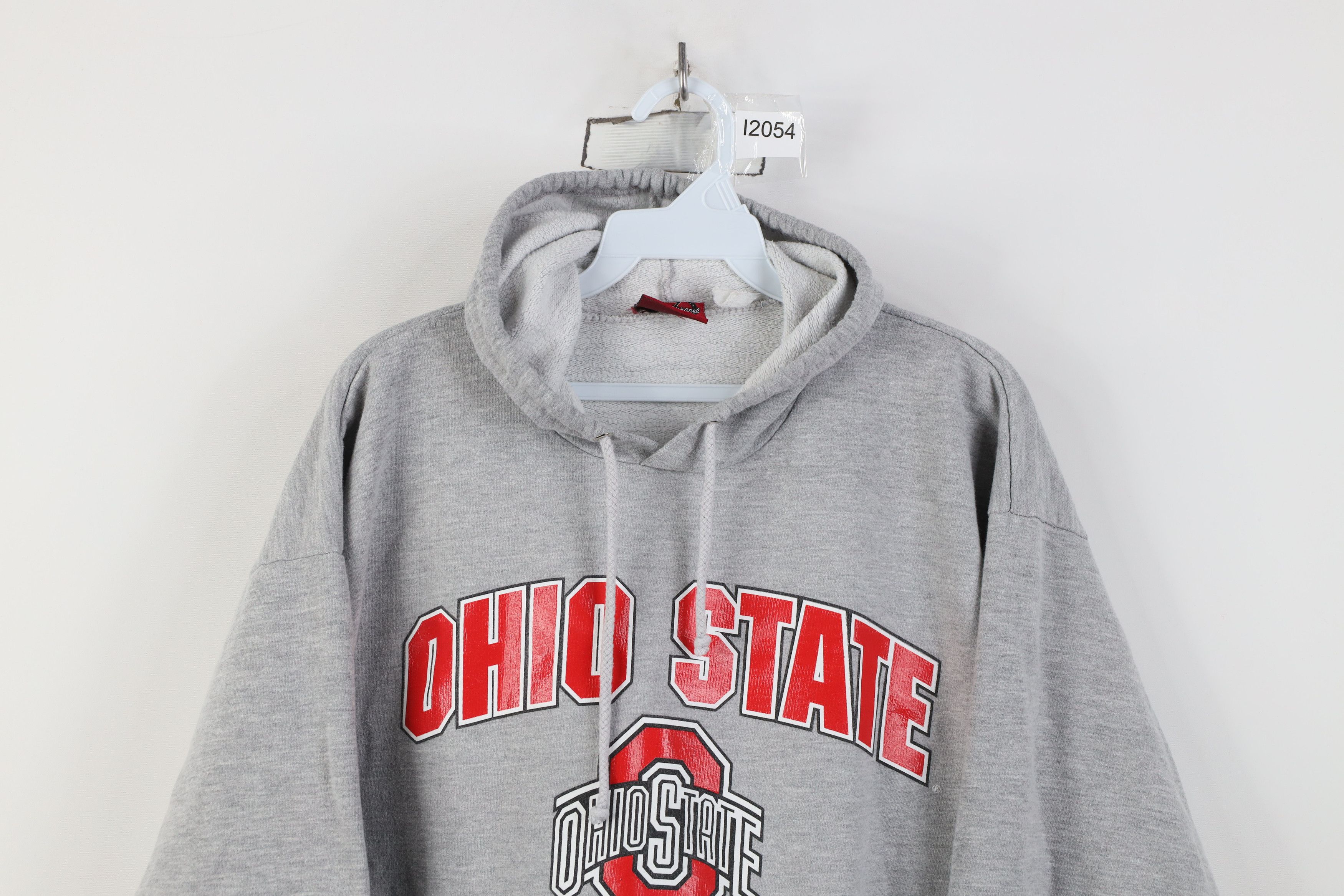 Vintage Vintage 90s Ohio State University Hoodie Sweatshirt Gray Size XL / US 12-14 / IT 48-50 - 2 Thumbnail