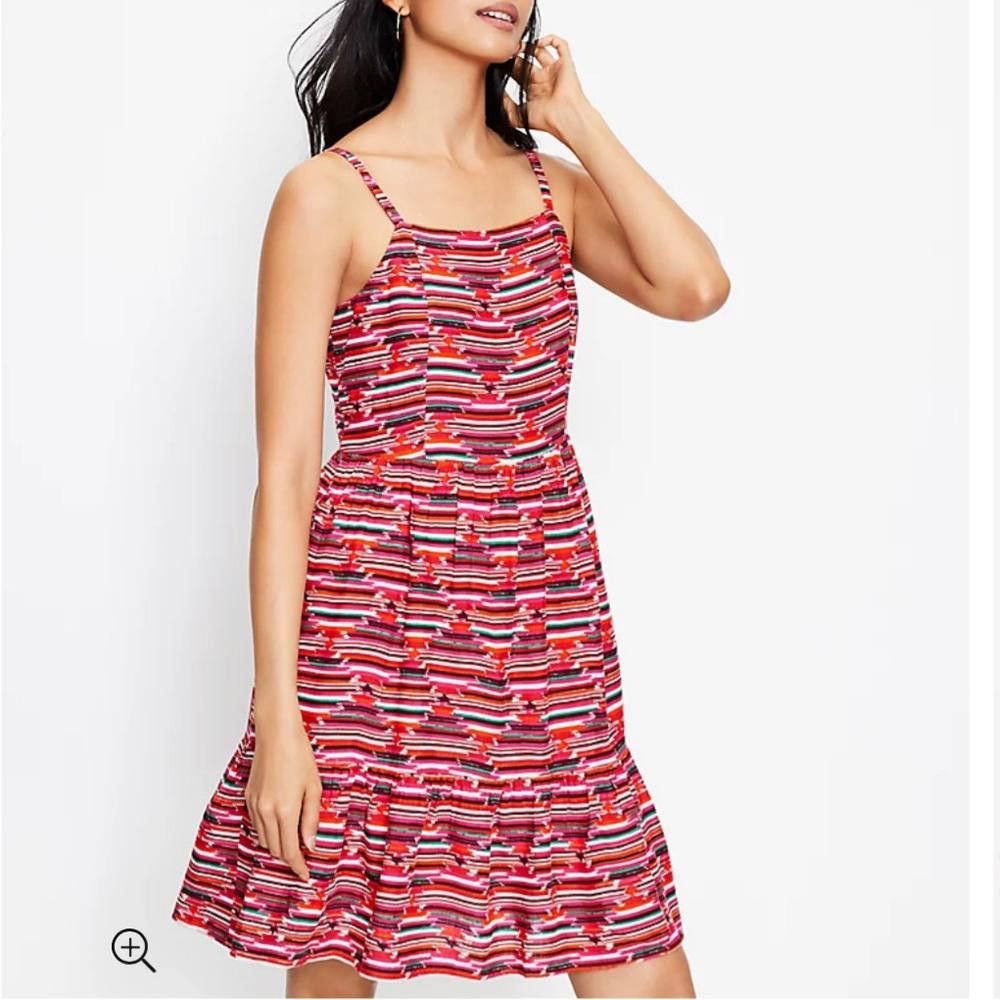 Designer LOFT I Ikat Smocked Back Dress Size 8 Size M / US 6-8 / IT 42-44 - 11 Thumbnail