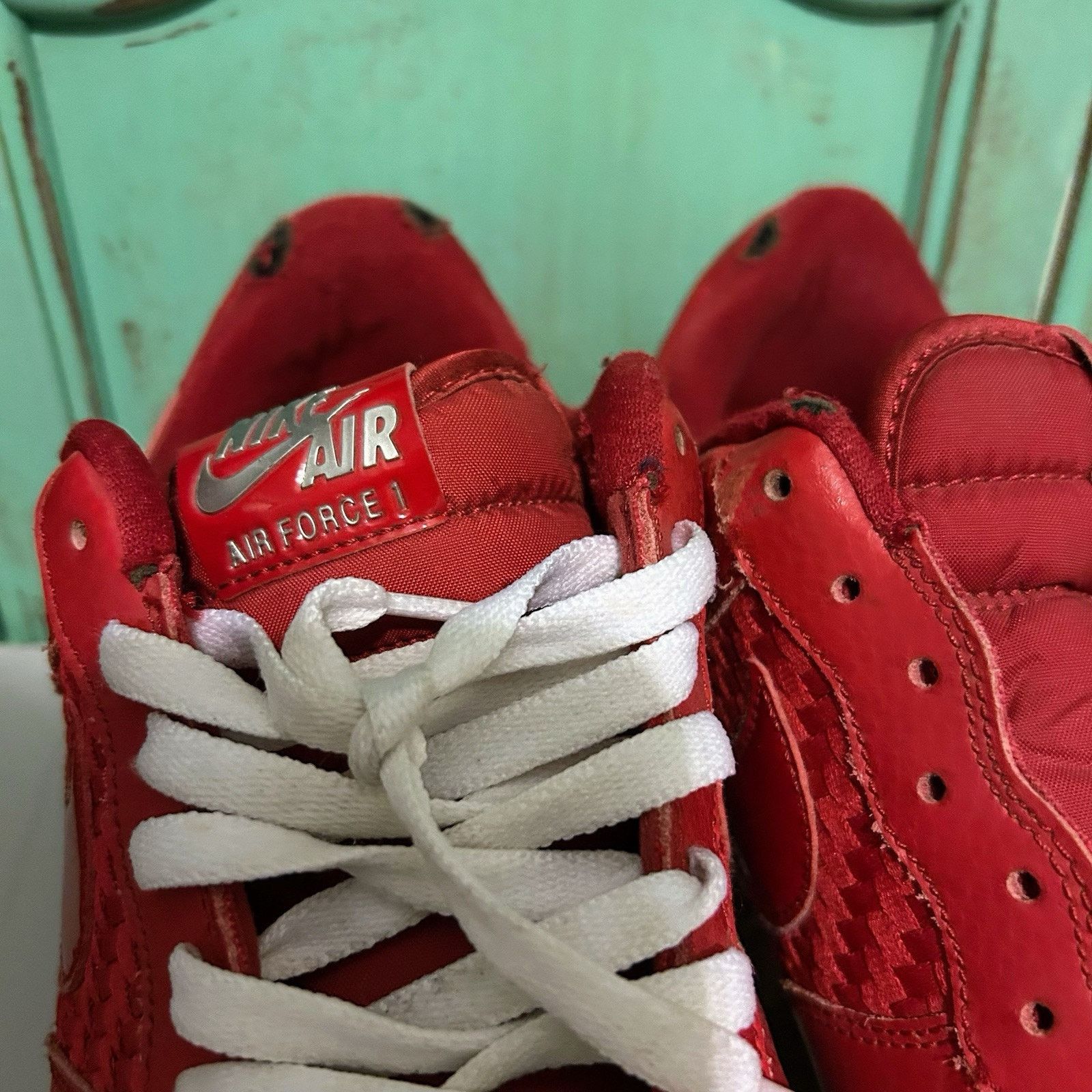 Nike Nike Air Force 1 ‘07 LV8 Gym Red Woven Low 718152-605 13 Size US 13 / EU 46 - 4 Thumbnail