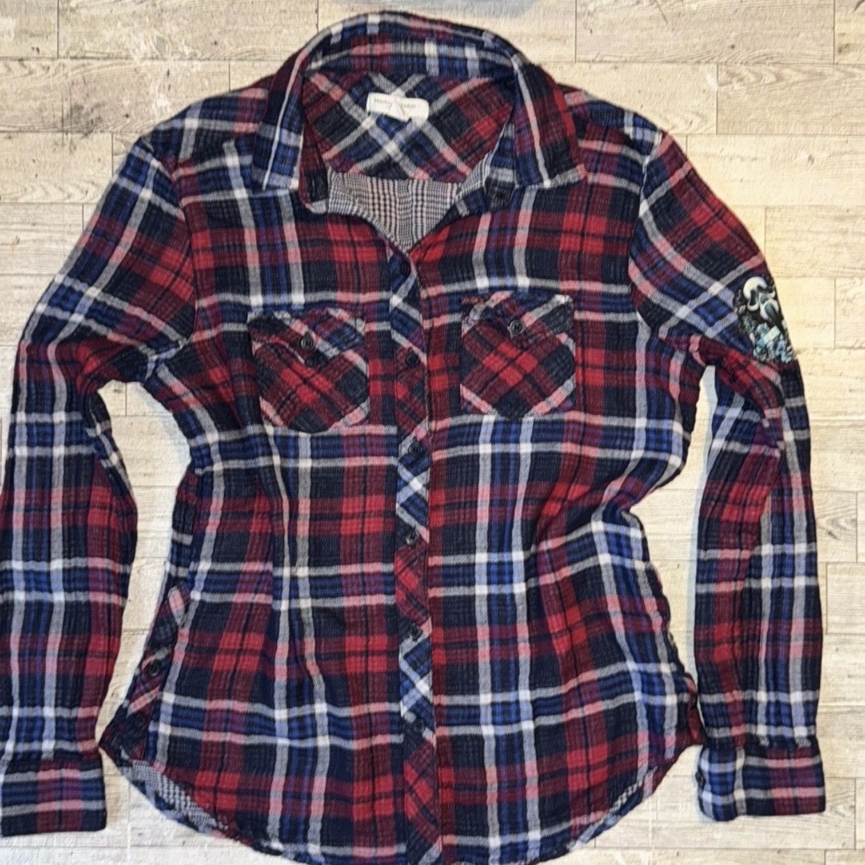 Nordstrom Ghostface, Halloween, Long Sleeve, Plaid Button Down Top Size XS / US 0-2 / IT 36-38 - 12 Thumbnail