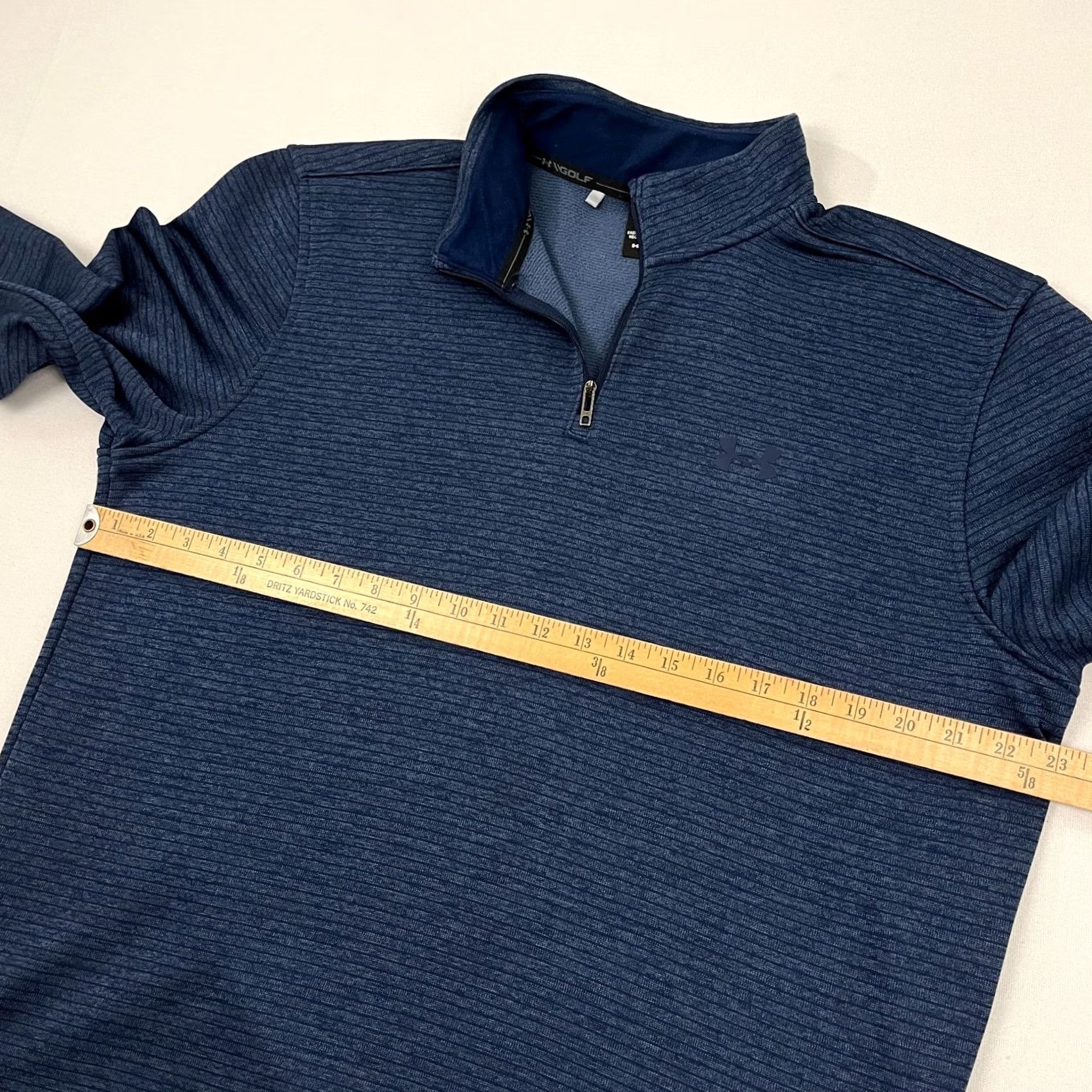 Under Armour Under Armour Storm Pullover Mens L Blue Quarter Zip Golf Performance Stretch L/S Jacket Size US L / EU 52-54 / 3 - 6 Thumbnail