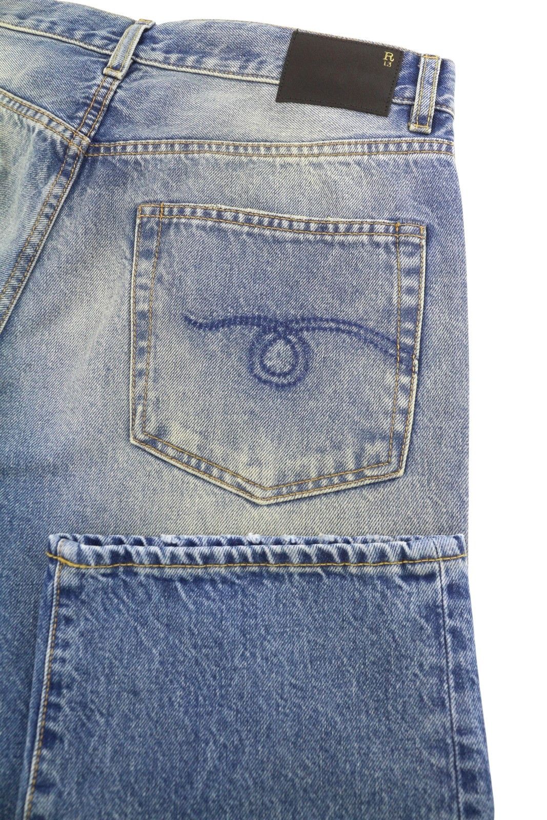 R13 BOYFRIEND 29 Jasper Cropped Blue Jeans 90046 Size 29" - 6 Thumbnail