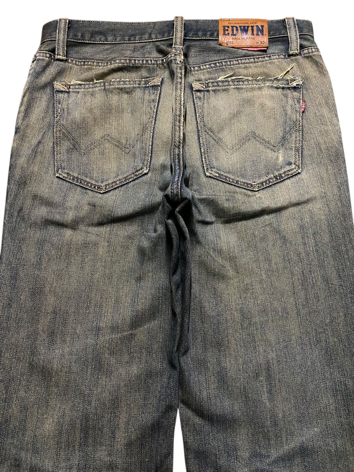 Junya Watanabe Vintage Edwin 403 Mud Wash Distressed Loose Size US 33 - 4 Thumbnail