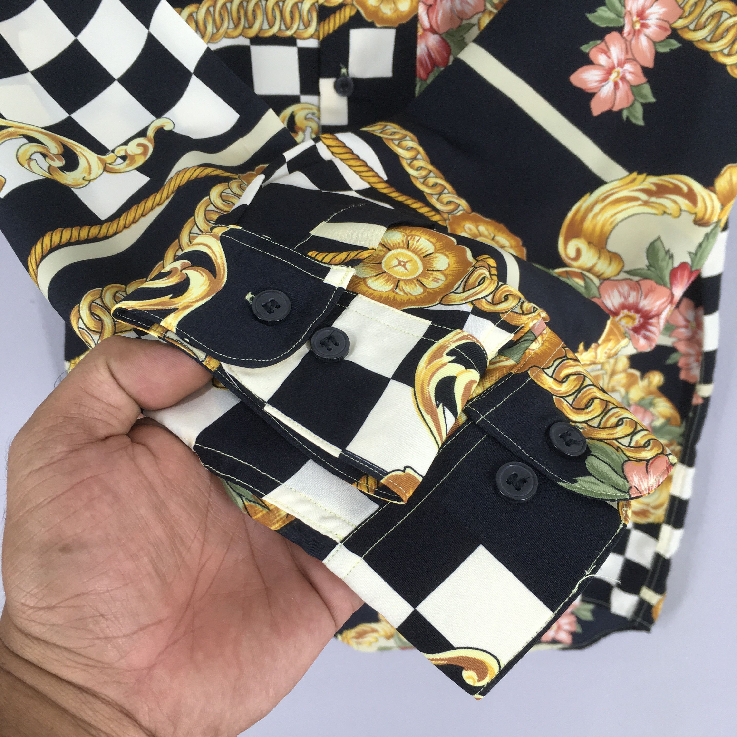 Vintage Vintage 90s Royalty Baroque Polyester Shirt Large Size US L / EU 52-54 / 3 - 4 Thumbnail