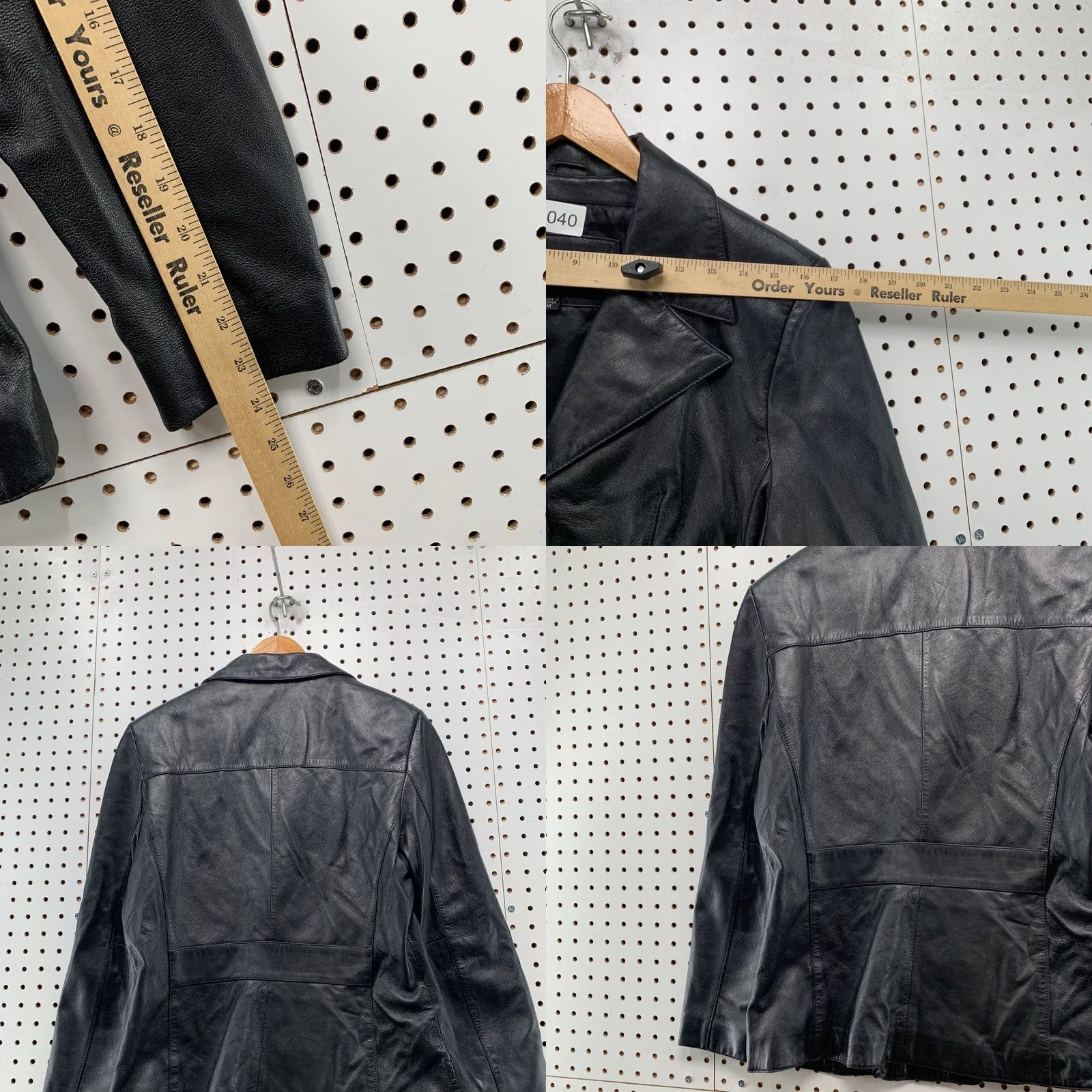 Wilson VINTAGE Wilson Leather Blazer Jacket Womens M Button Y2K Sports Coat Black Mid-Length Jacket Women Mens? Size M / US 6-8 / IT 42-44 - 9 Thumbnail