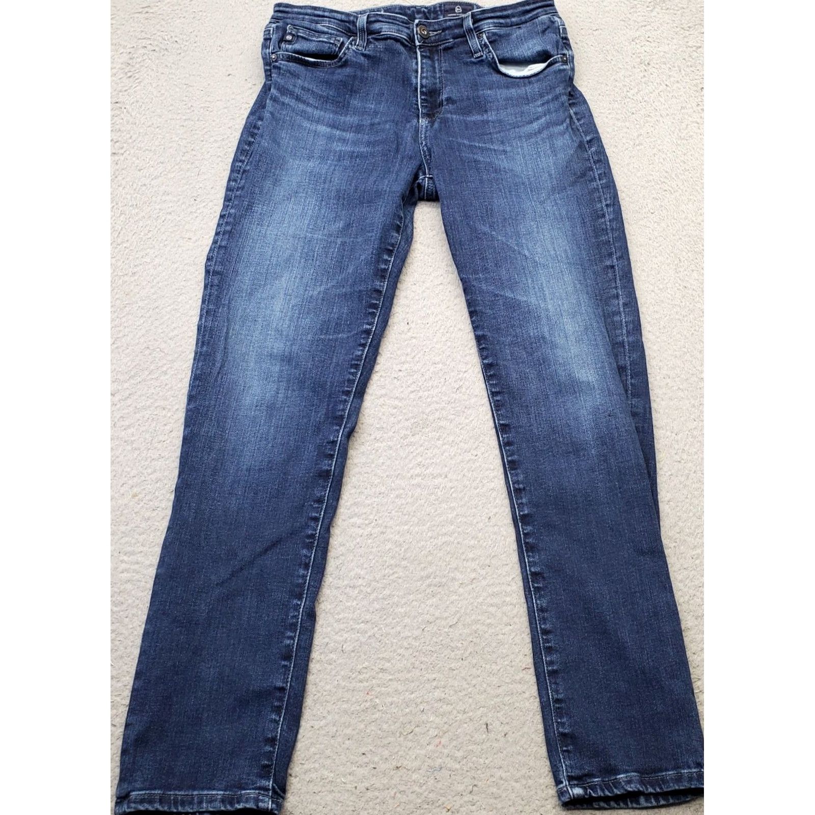 Denime AG Adriano Goldschmied Skinny Jeans Womens 30R Blue Denim Stitch 5-Pocket Stretch Design Jeans Size 30" / US 8 / IT 44 - 2 Thumbnail