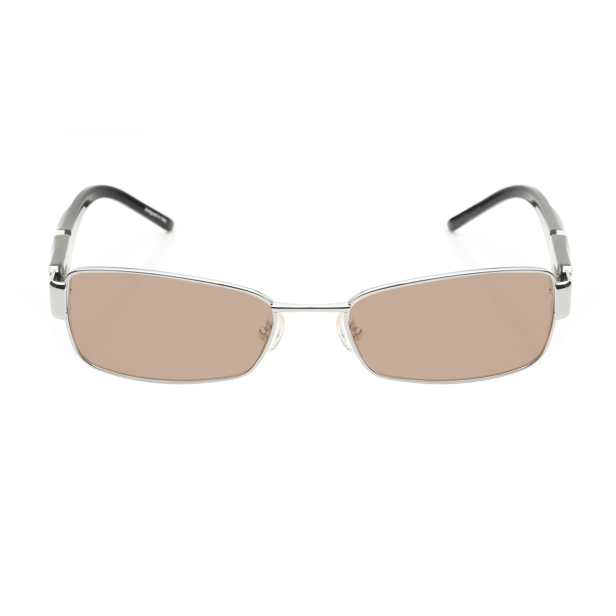 Valentino Valentino '90s Black & Silver Rectangular Sunglasses Size ONE SIZE - 3 Thumbnail
