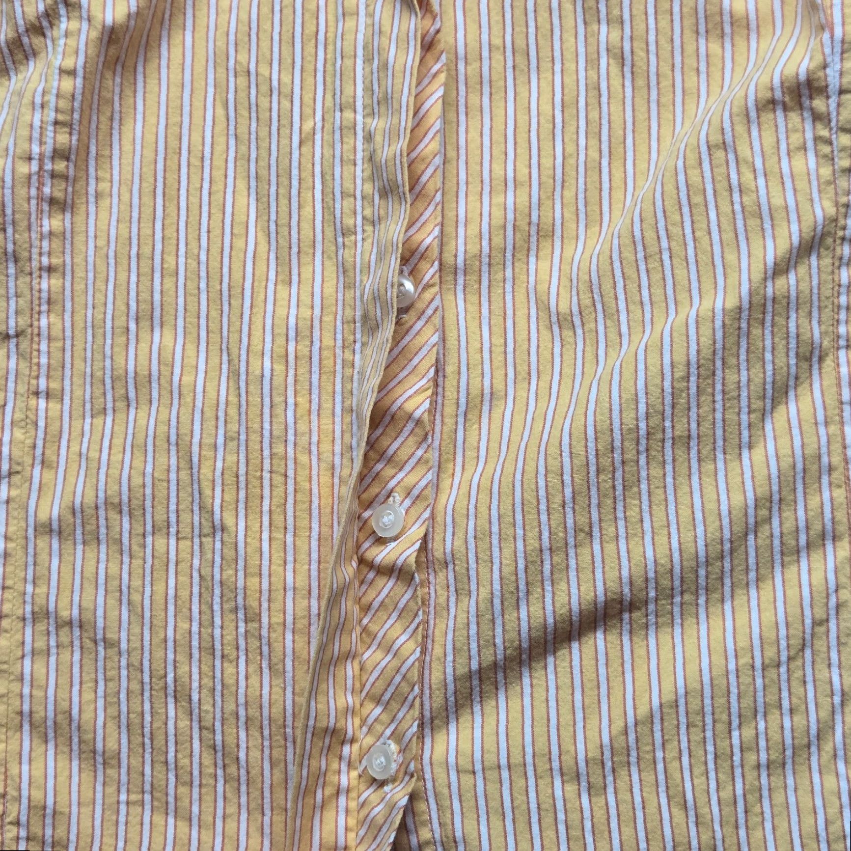 Vintage Riders Shirt Button-Up Short Sleeve Orange Stripe 2X Womens Casual Shirt Size XXL / US 16-18 / IT 52-54 - 4 Thumbnail