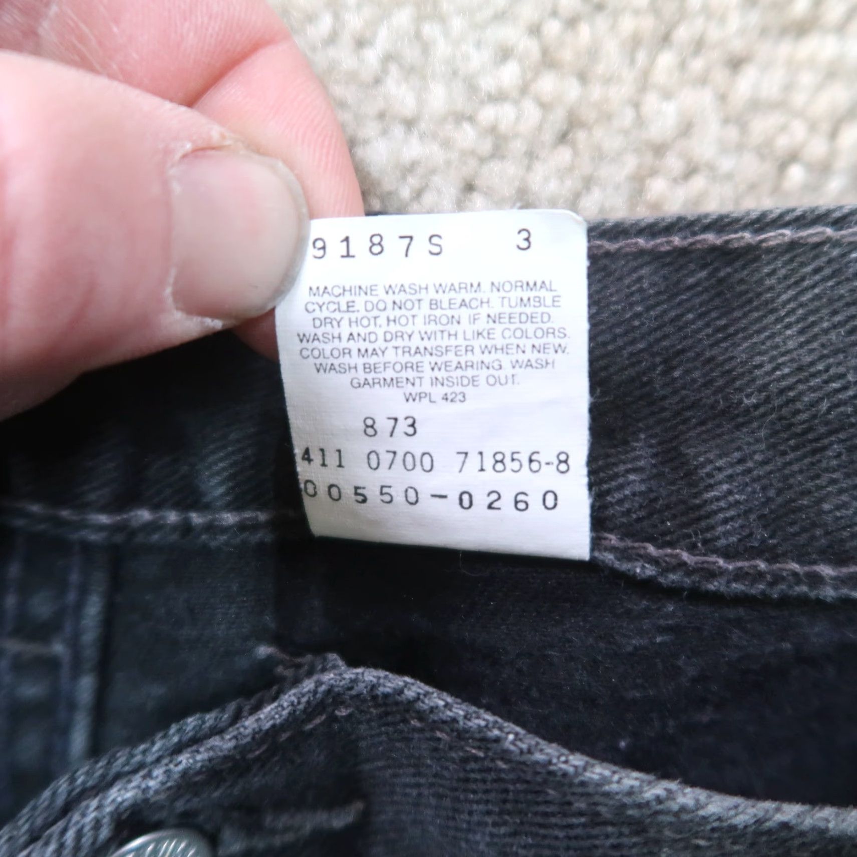 Levi's VINTAGE Levi's 550 Jeans Men's 42x30 Black Denim Relaxed Fit 5-Pocket Zipper Pocket Logo Distressed Size US 42 / EU 58 - 3 Thumbnail