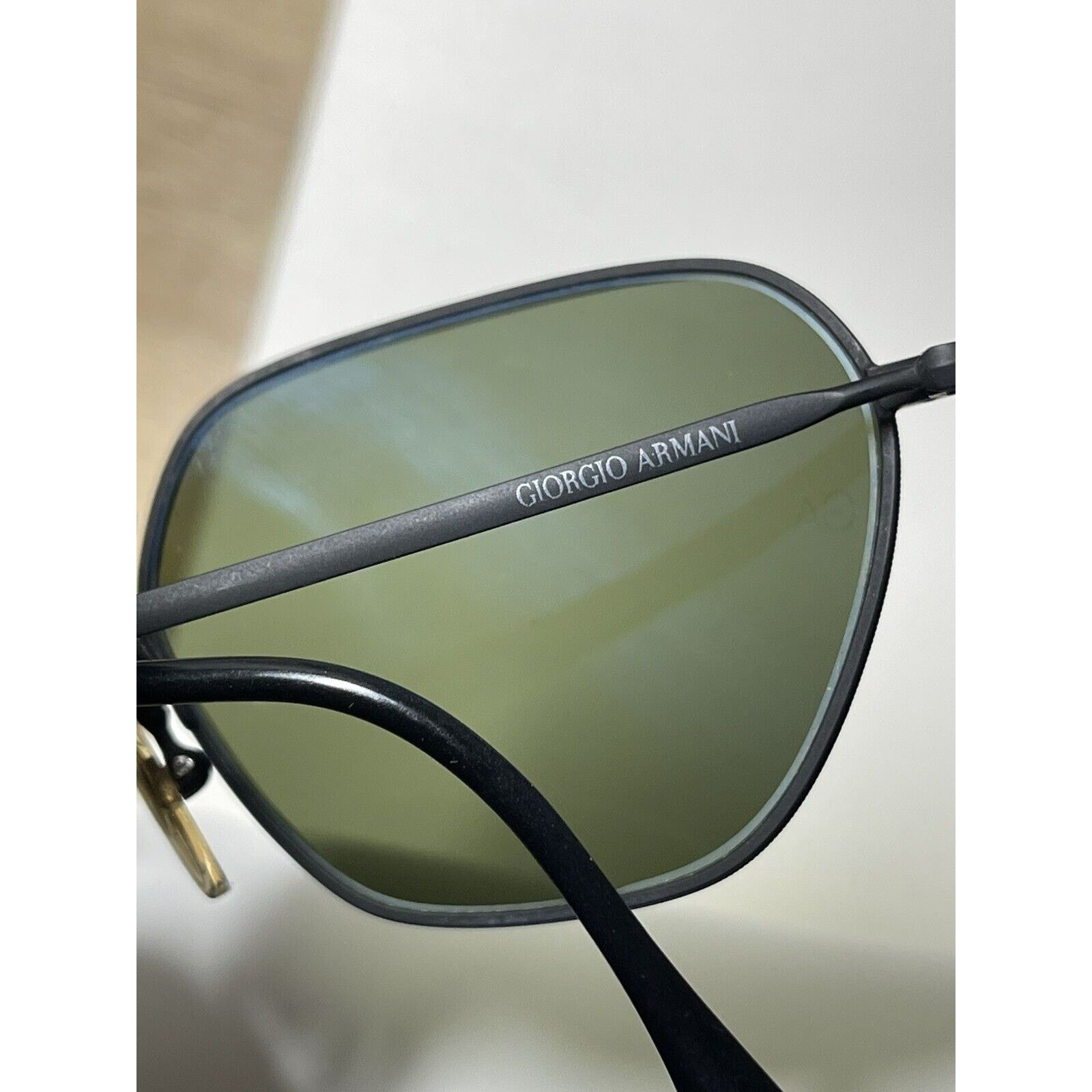 Giorgio Armani Vintage Giorgio Armani 619 706 Large 140 Green Lenses 90s Size ONE SIZE - 7 Thumbnail