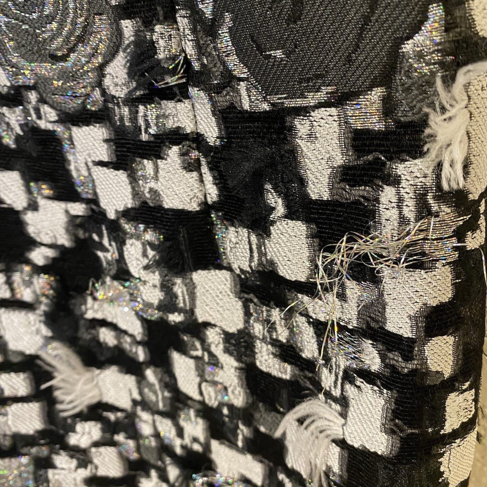 St. John ST JOHN COUTURE Dress Black Caviar & Silk Metallic Silver Size XS / US 0-2 / IT 36-38 - 11 Thumbnail