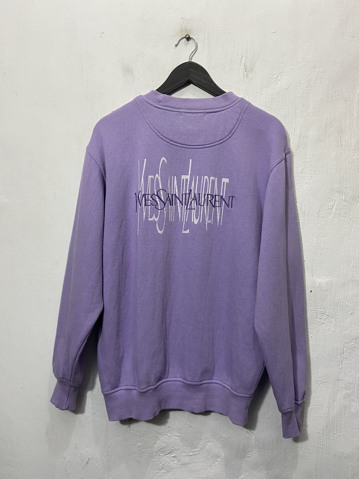 Vintage × Yves Saint Laurent YSL Logo Embroidered Speel Out Sweatshirt Size US L / EU 52-54 / 3 - 13 Thumbnail