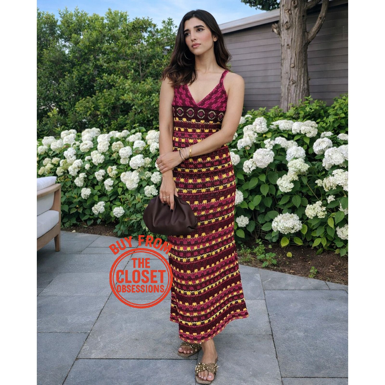 Zara ZARA Blogger Favorite V-Neck Knit Midi Dress NWT Multicolor Size L / US 10 / IT 46 - 11 Thumbnail