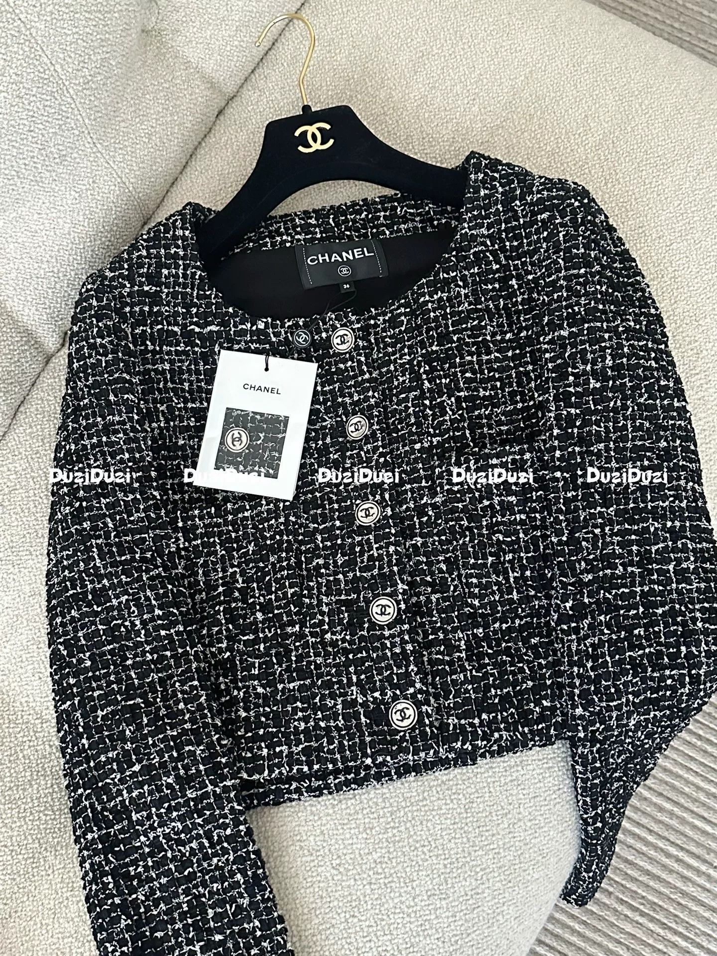 Chanel Chanel Black White Check Tweed Jacket Size XS / US 0-2 / IT 36-38 - 1 Preview
