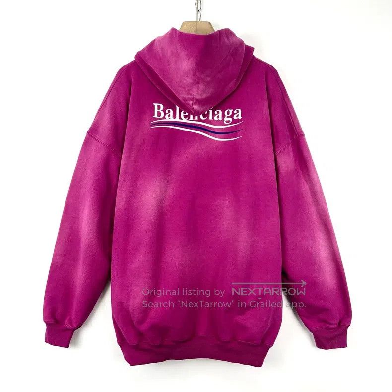 Balenciaga Balenciaga Fuchsia Logo Coke Embroidered Hoodie Size US XXS / EU 40 - 2 Thumbnail