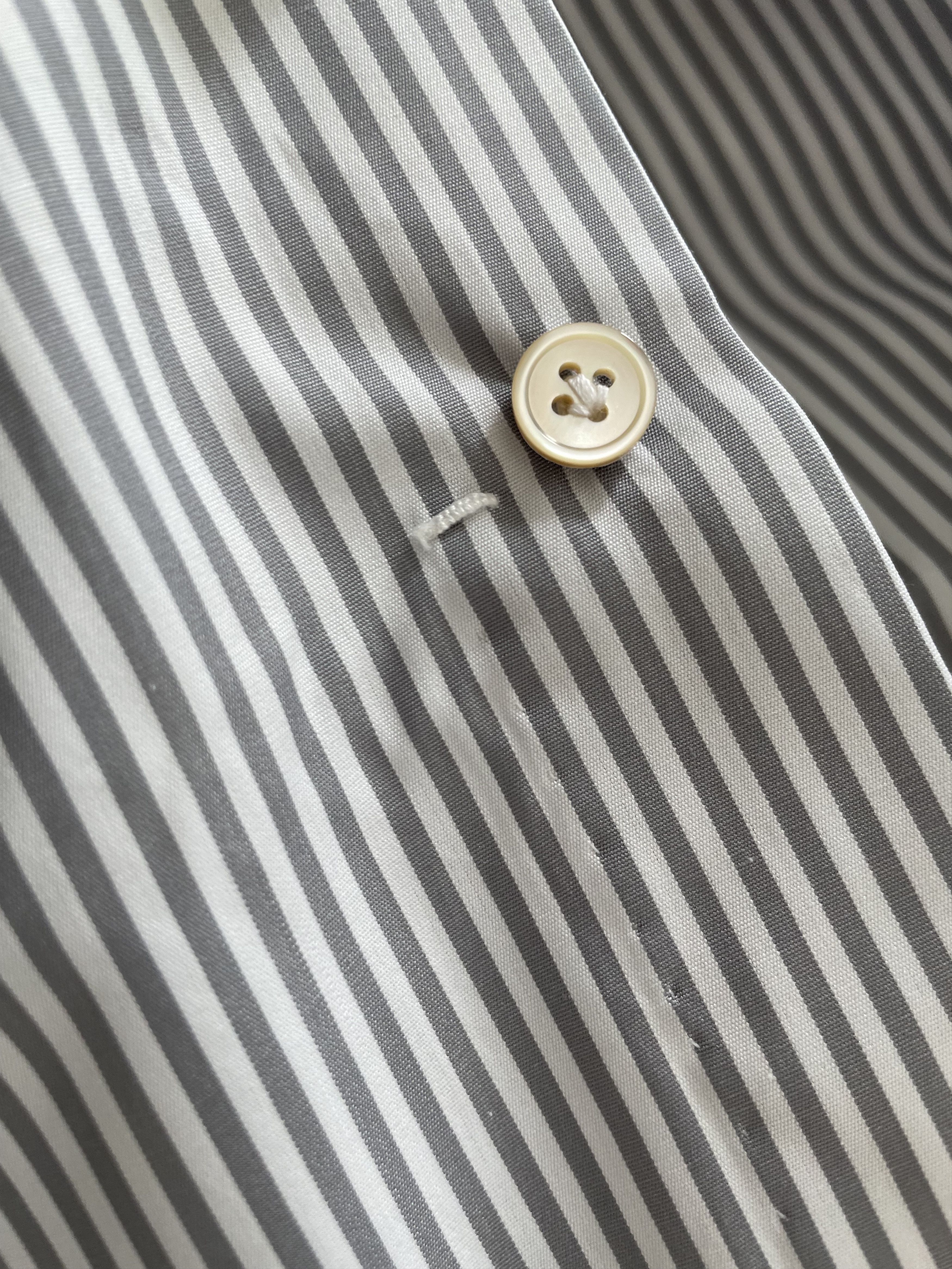Other NWT Cavour Sartoria handmade grey striped shirt, size 15.5 Size US S / EU 44-46 / 1 - 4 Thumbnail