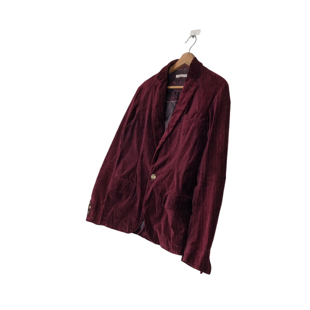 Japanese Brand 📌Vintage Chore Velvet Jacket Striped Michel Klein Homme Size US S / EU 44-46 / 1 - 3 Thumbnail