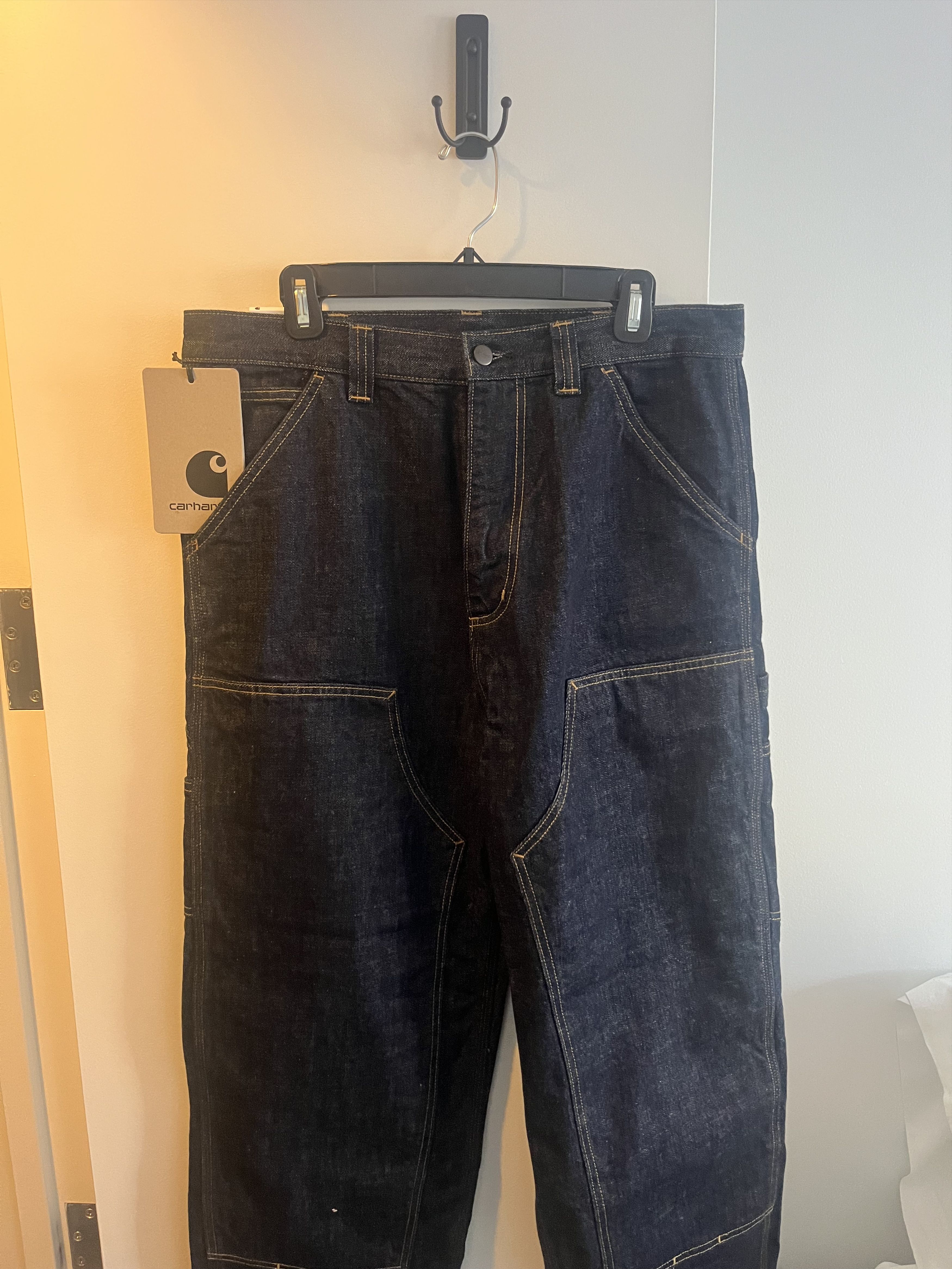 Carhartt Wip OG Double Knee Pant - Blue (rinsed) - Medium Size US 32 / EU 48 - 1 Thumbnail