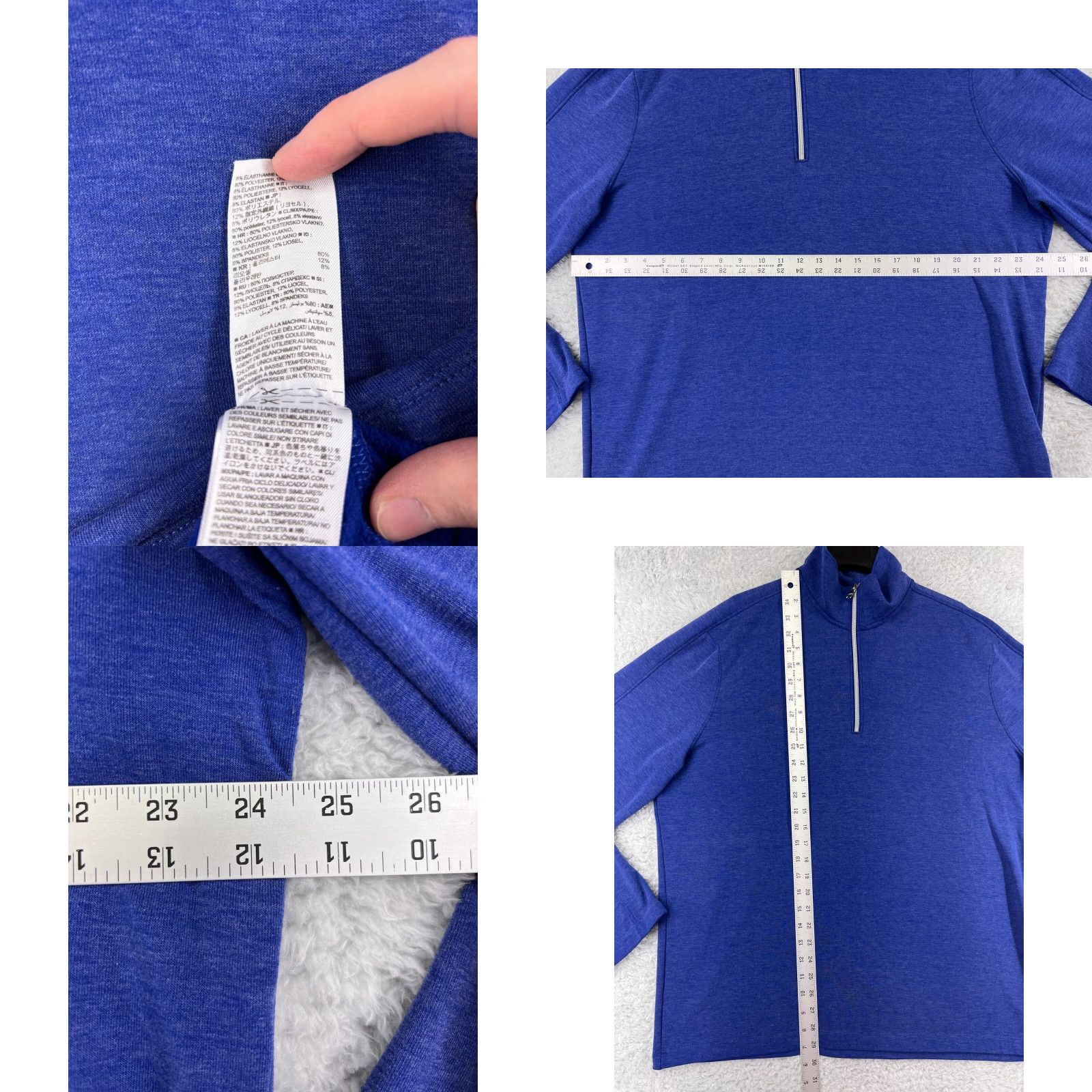 Banana Republic Banana Republic Mens 1/4 Zip Sweater XL Blue Casual Shirt Pullover Knit Mock Neck"} Size US XL / EU 56 / 4 - 7 Thumbnail